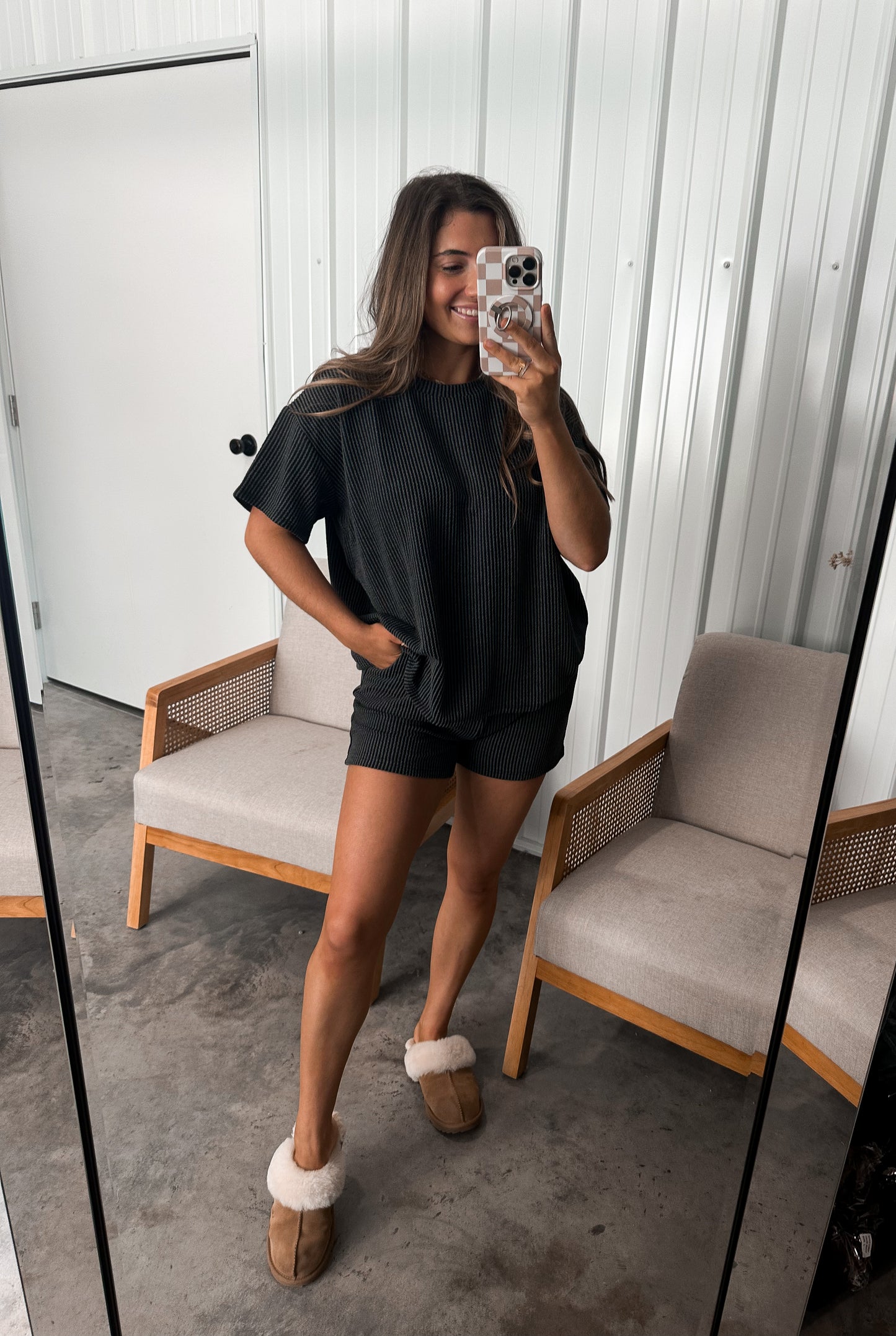 Corded Ribbed Short Set - two colors!