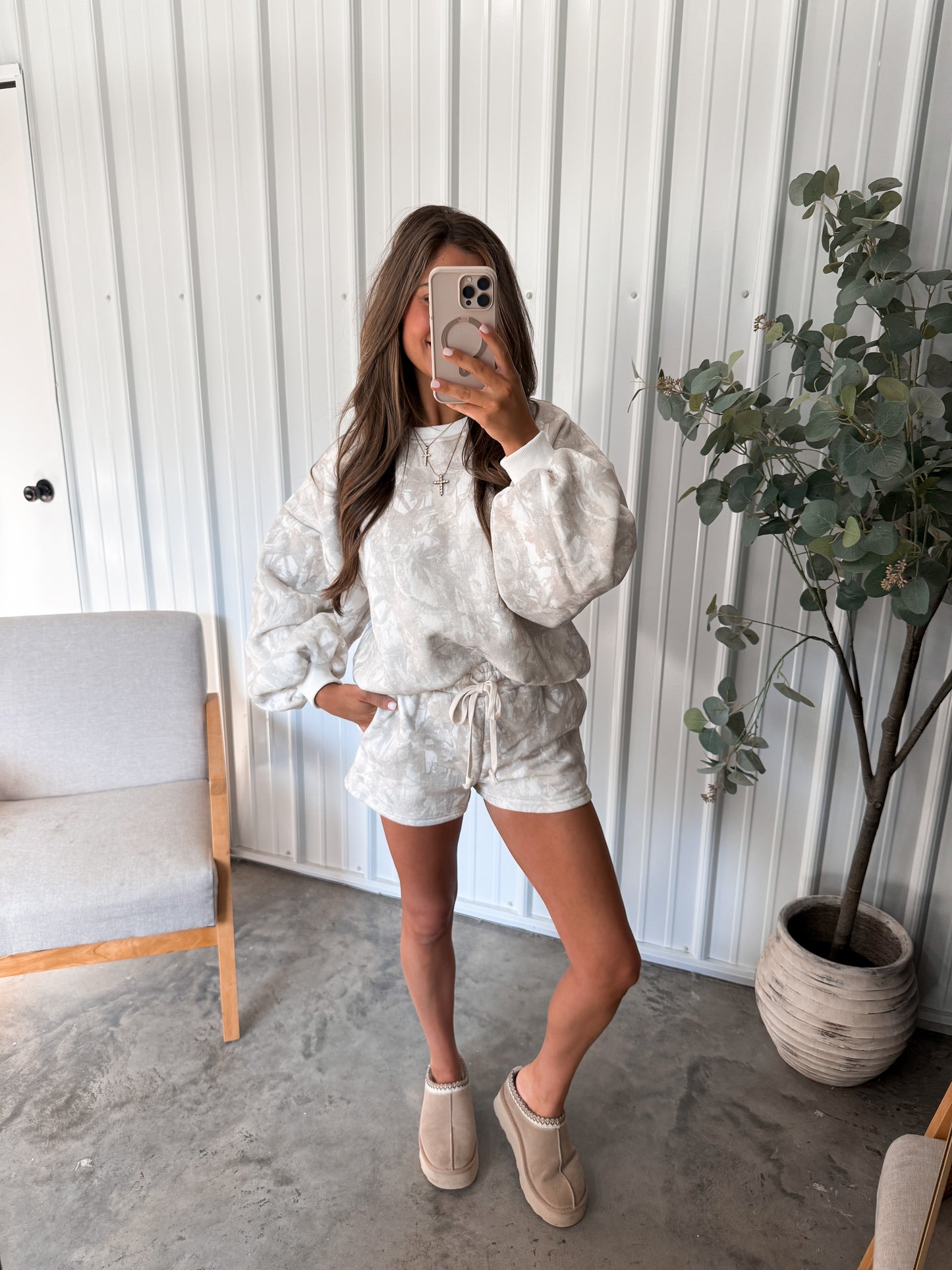 Woodland Camo Crew Neck Set