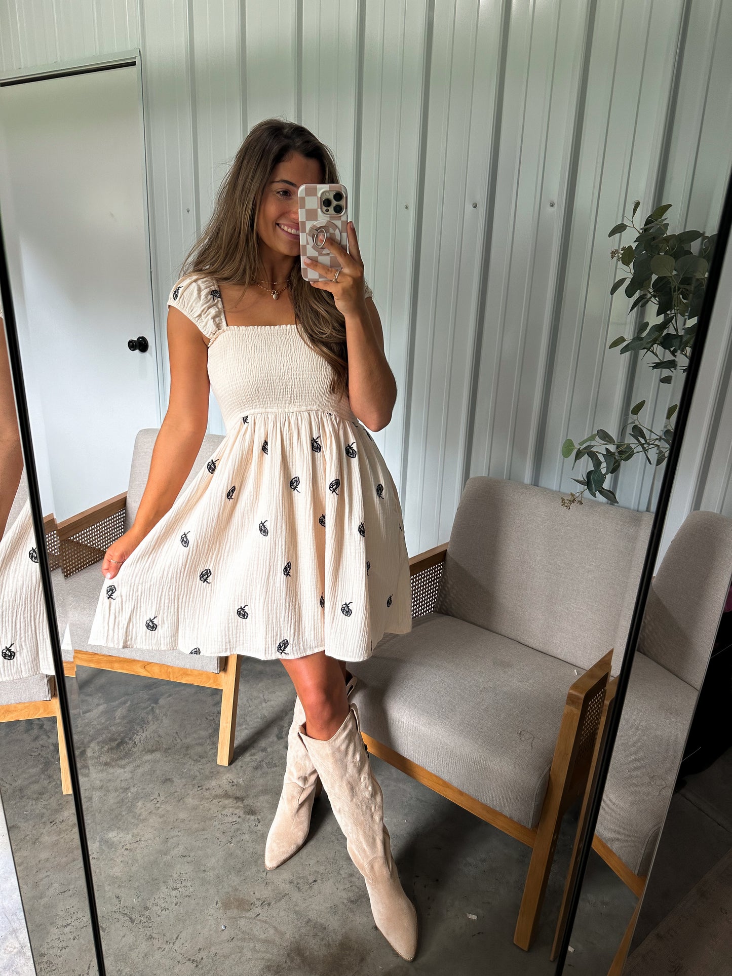 Camden Embroidered Cotton Dress