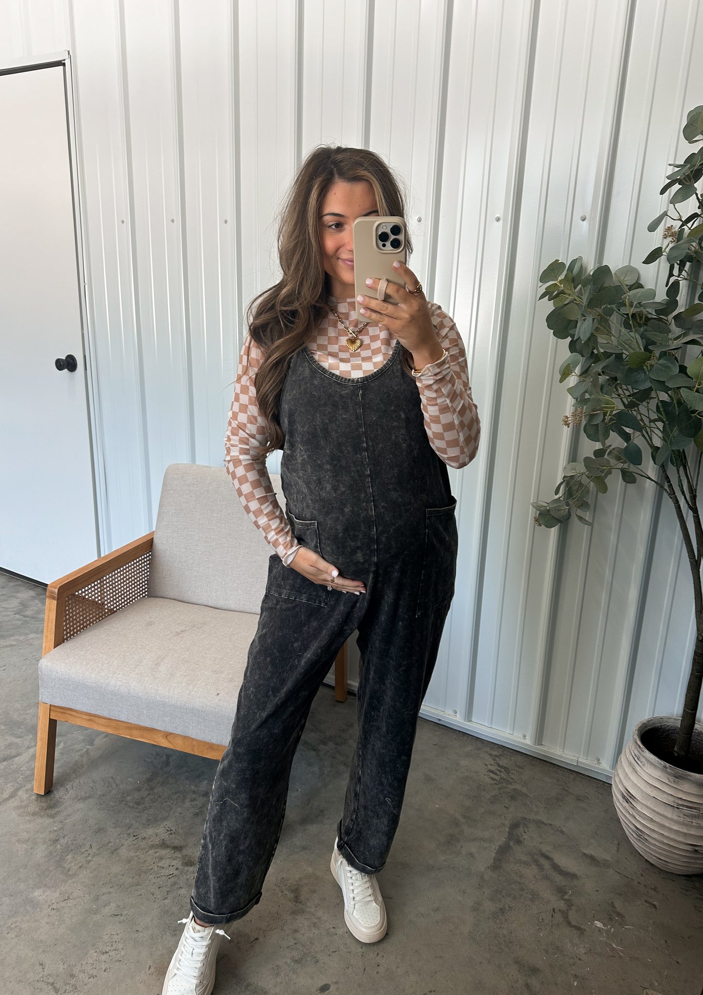 Staple mineral wash jumpsuit - Black restock!