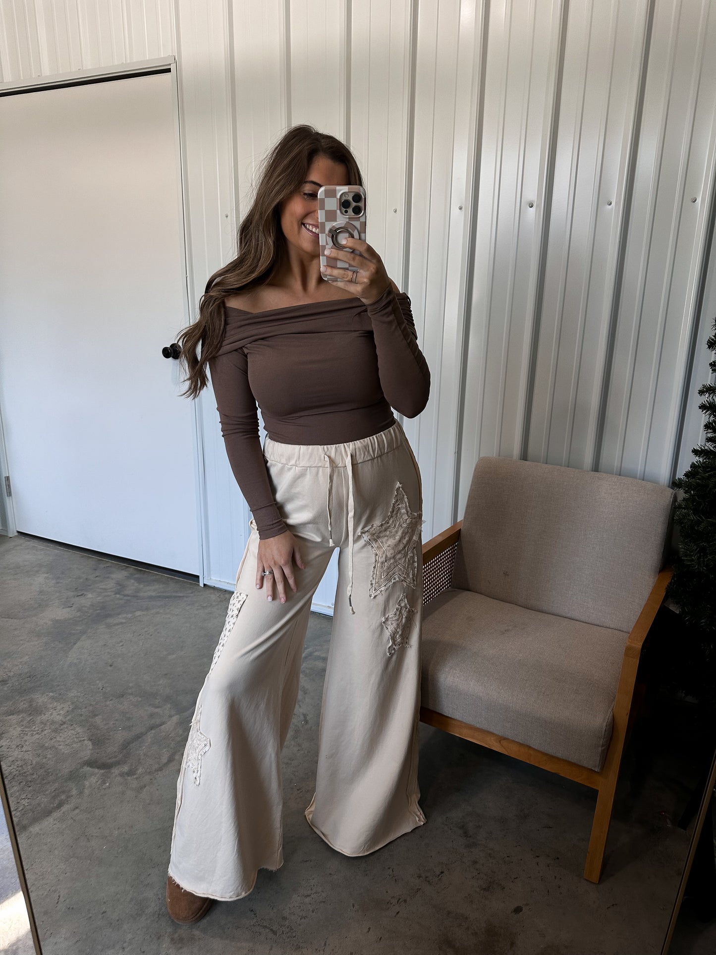 Starry Patched wide leg Pants