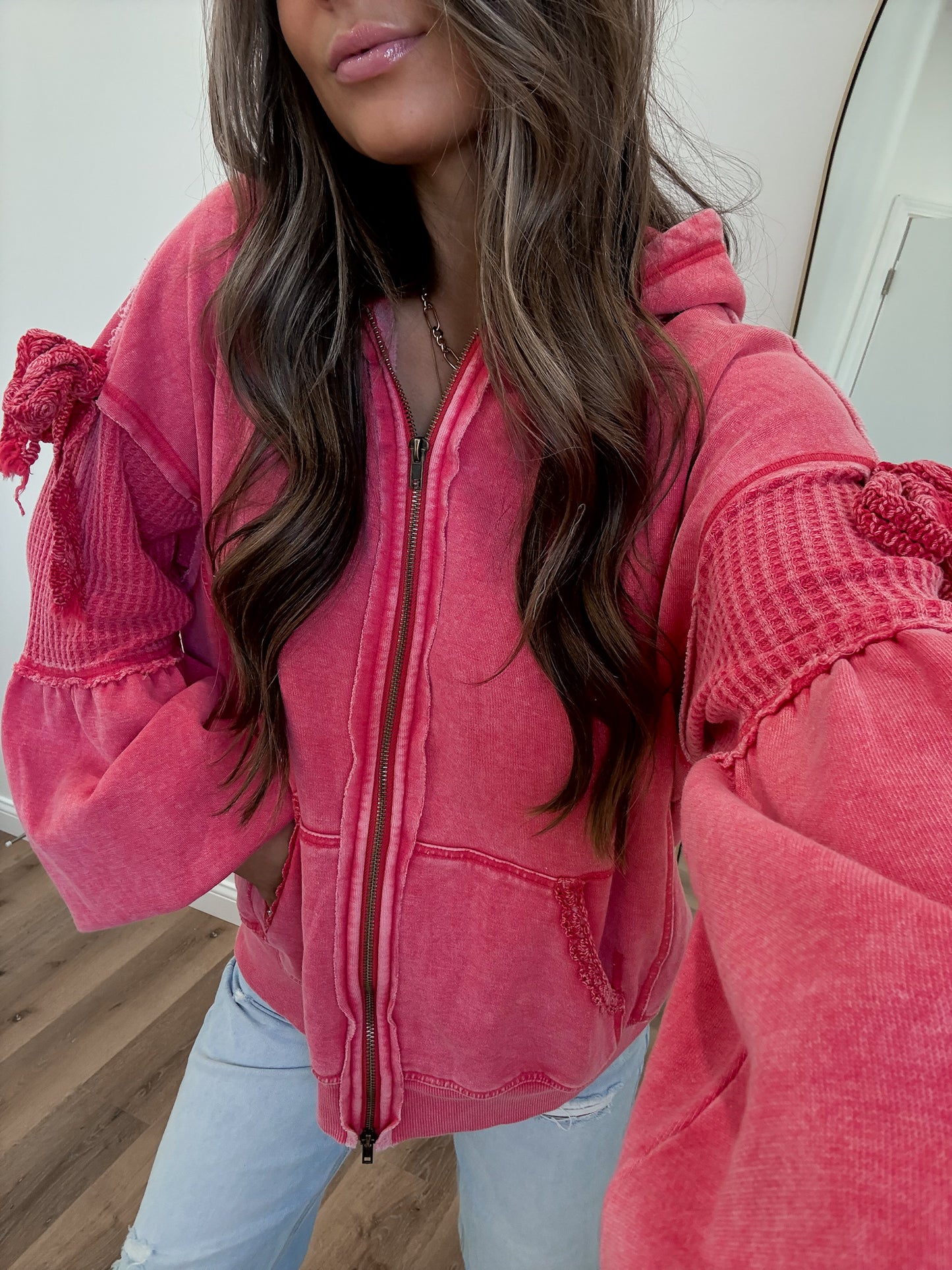 Ember Zip up - Holiday Red