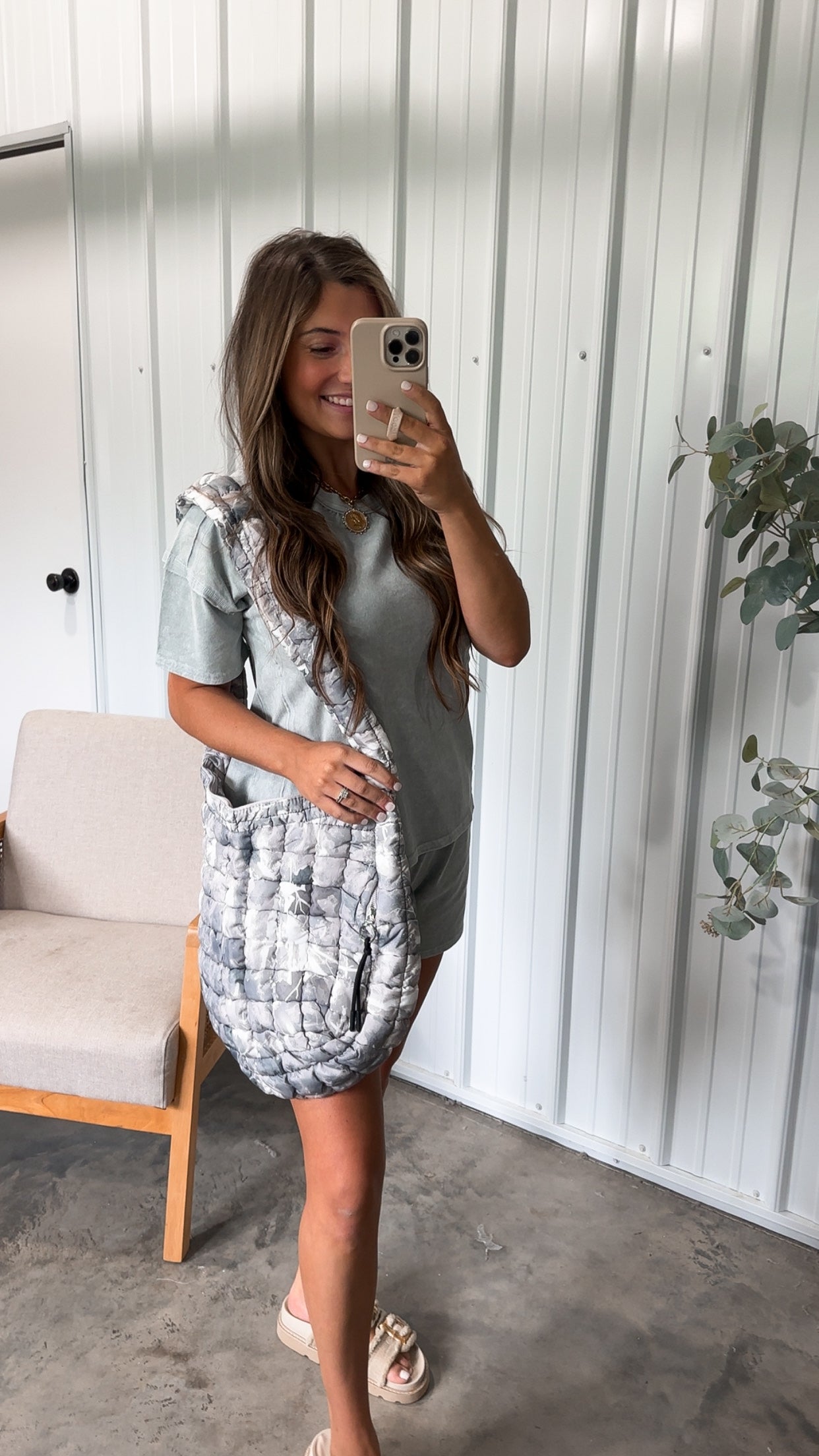 Camo Puffer Tote Bag