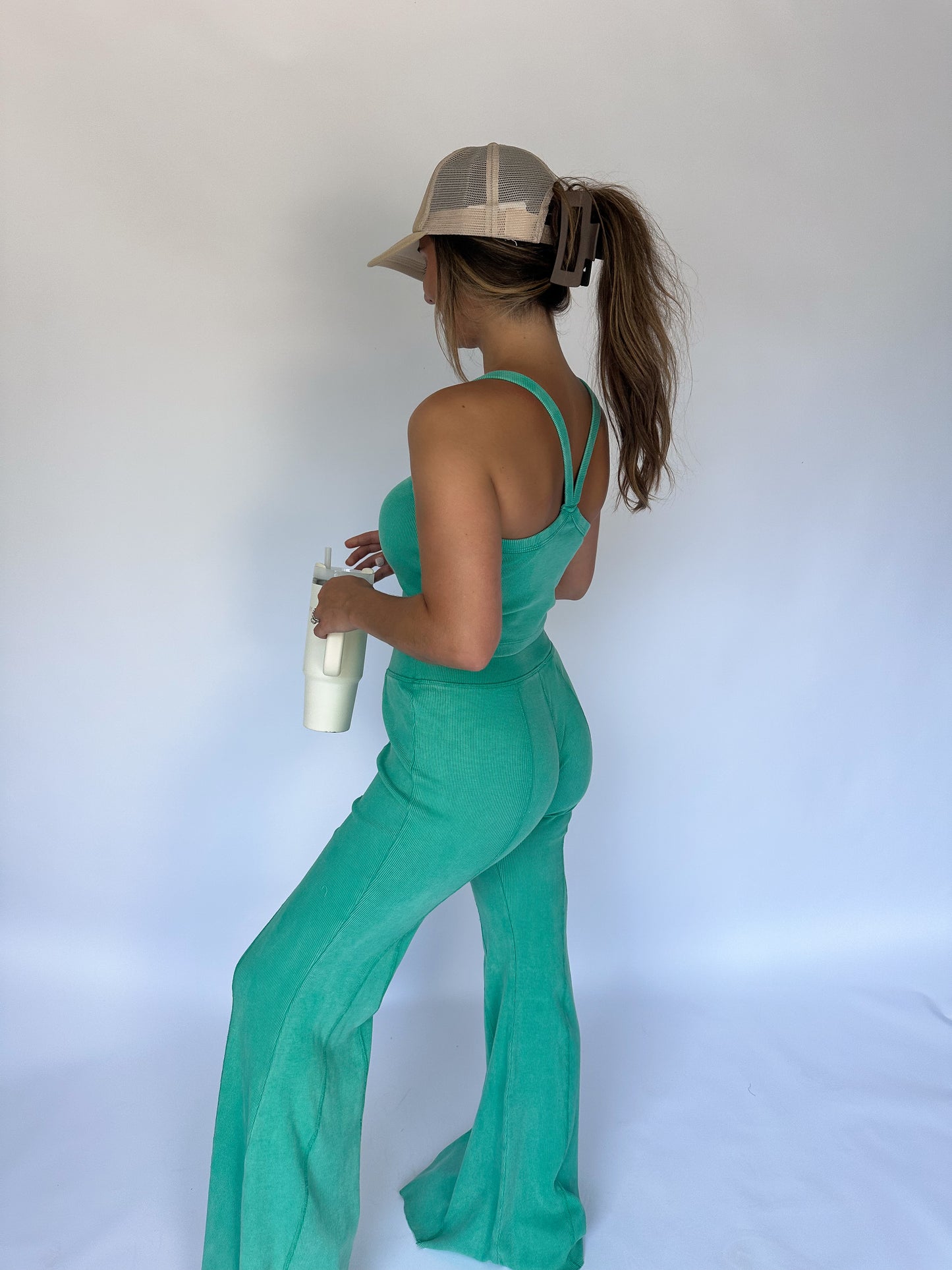 Jenson Flare Pant Set- Kelly Green