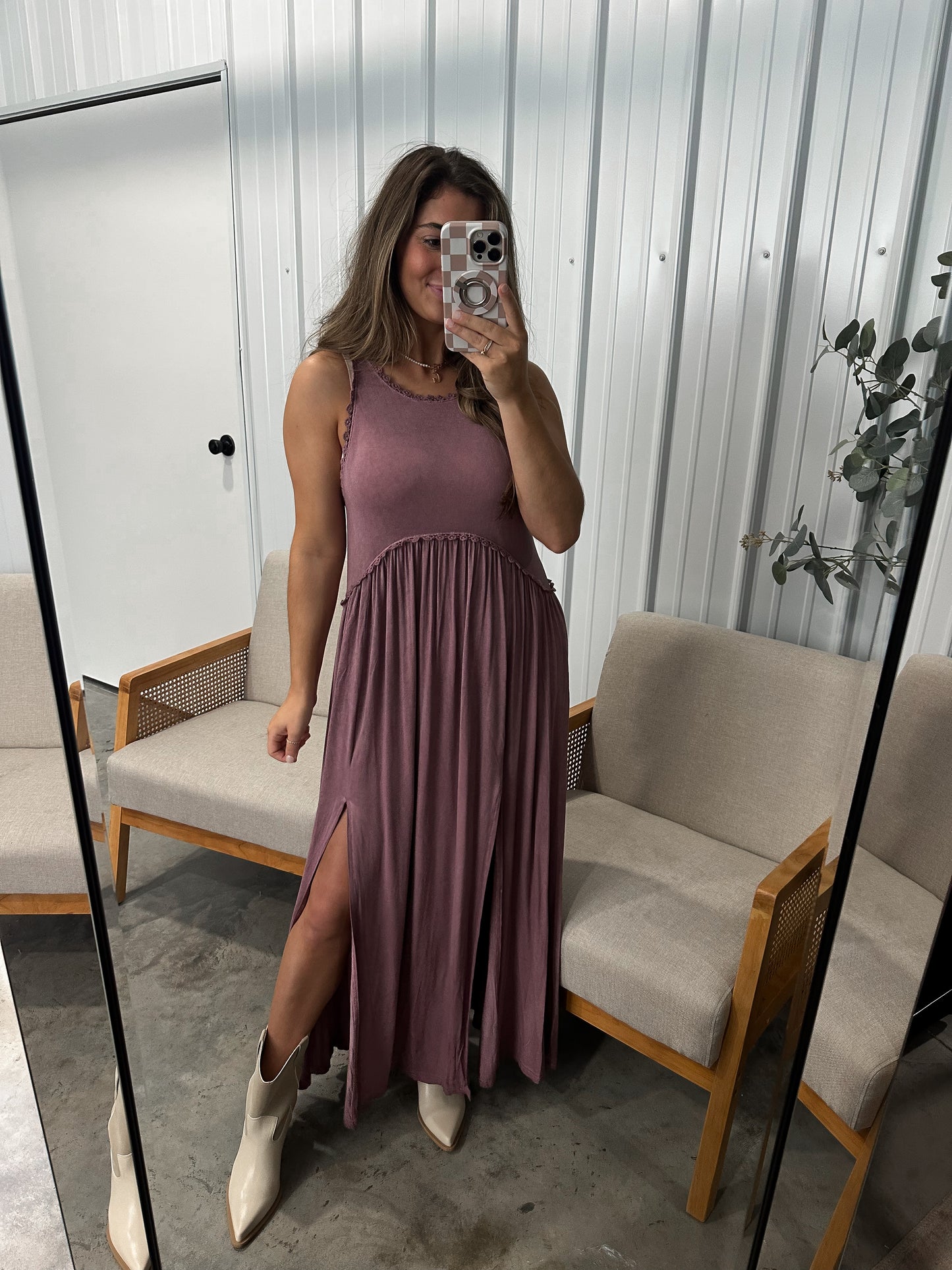 Date Night Knit Maxi - Plum