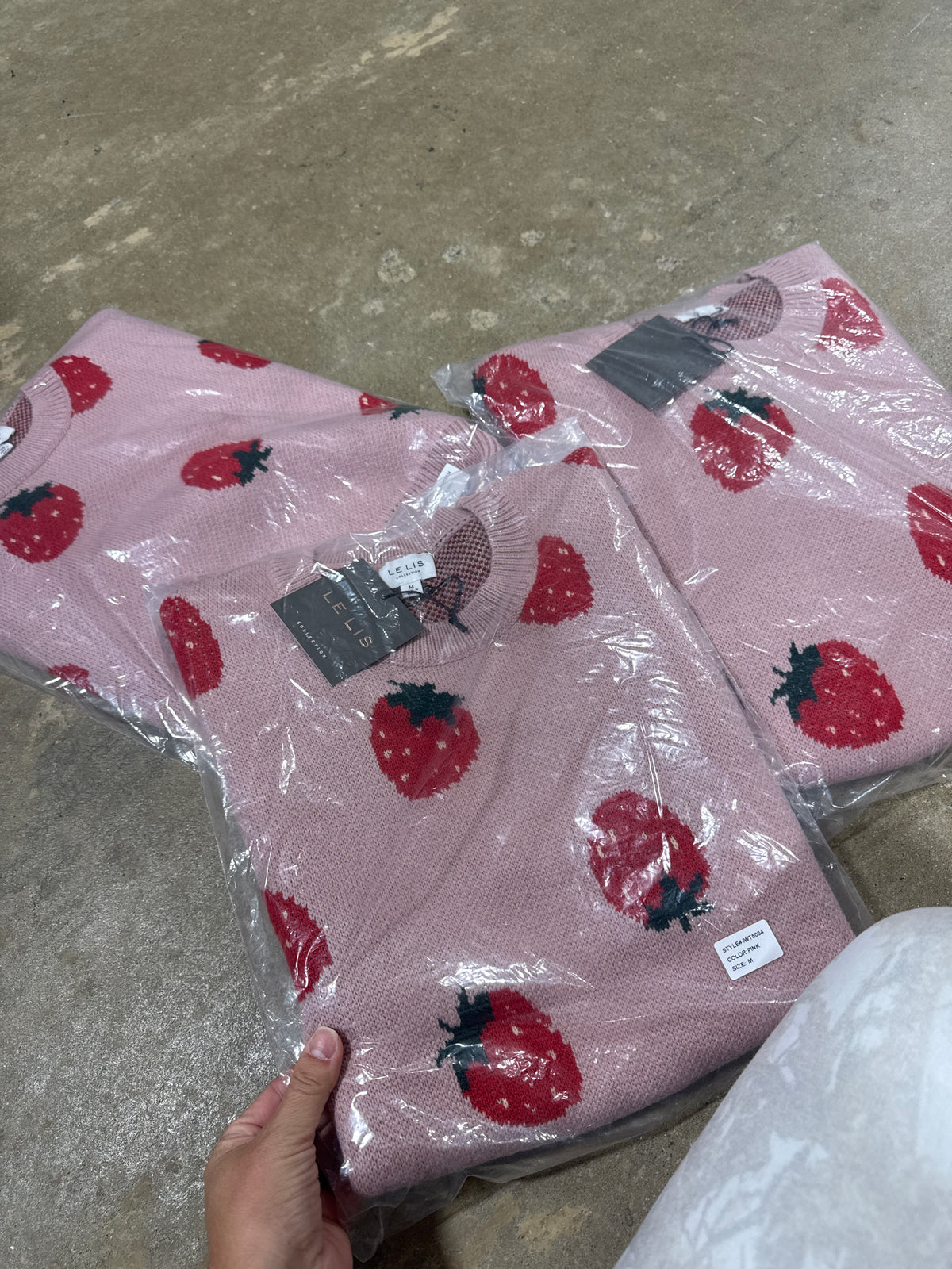 Strawberry knit sweater