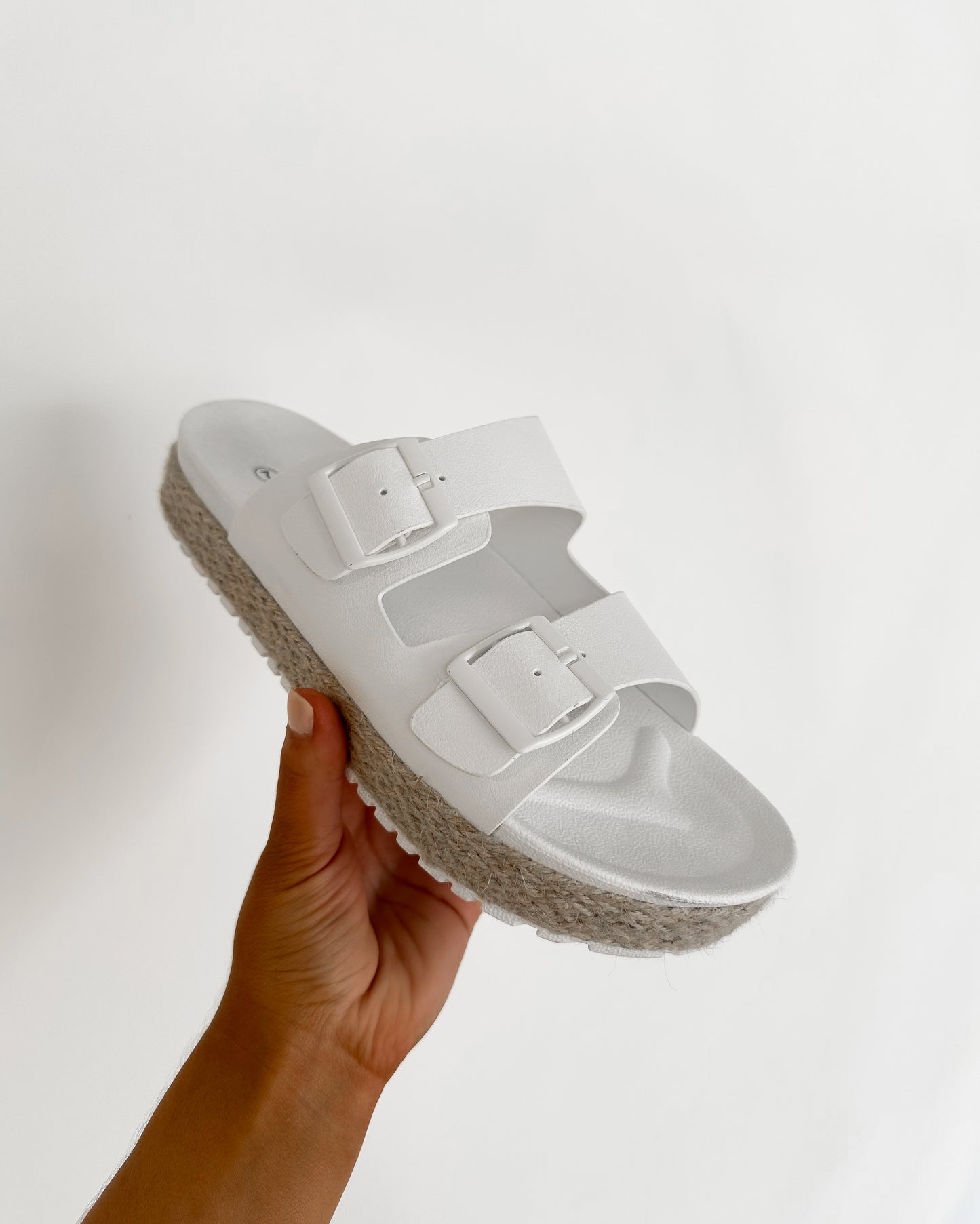 Espadrille Summer Slides- White