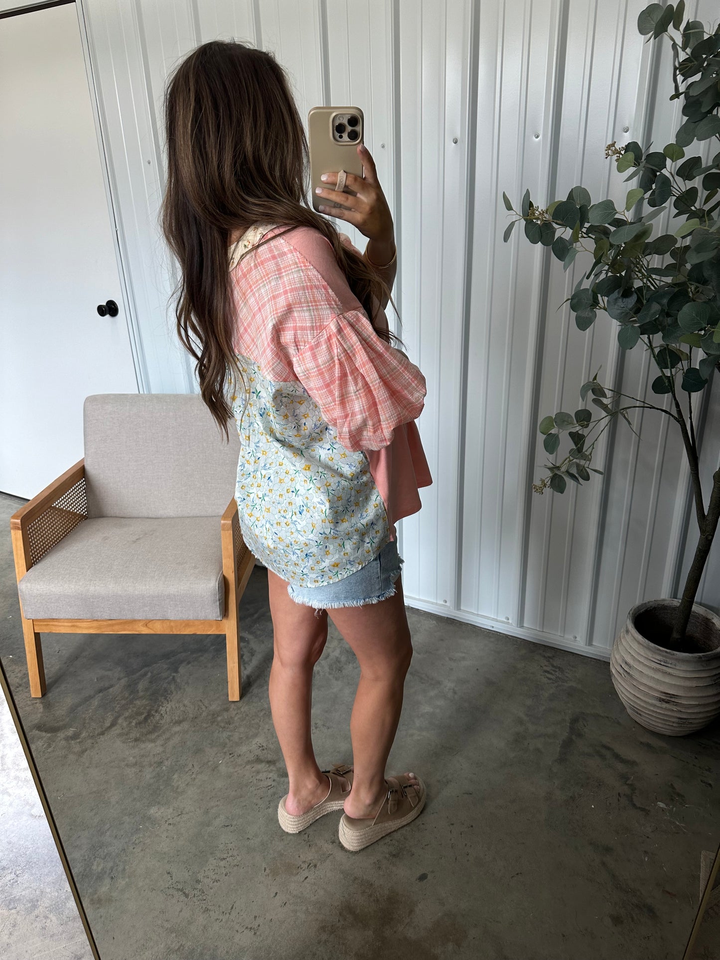 Paisley Printed Puff Sleeve