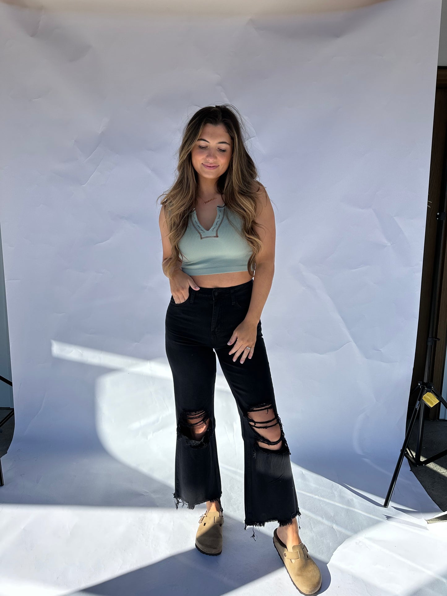 Kennedy Crop Flare 90's Vintage Jeans