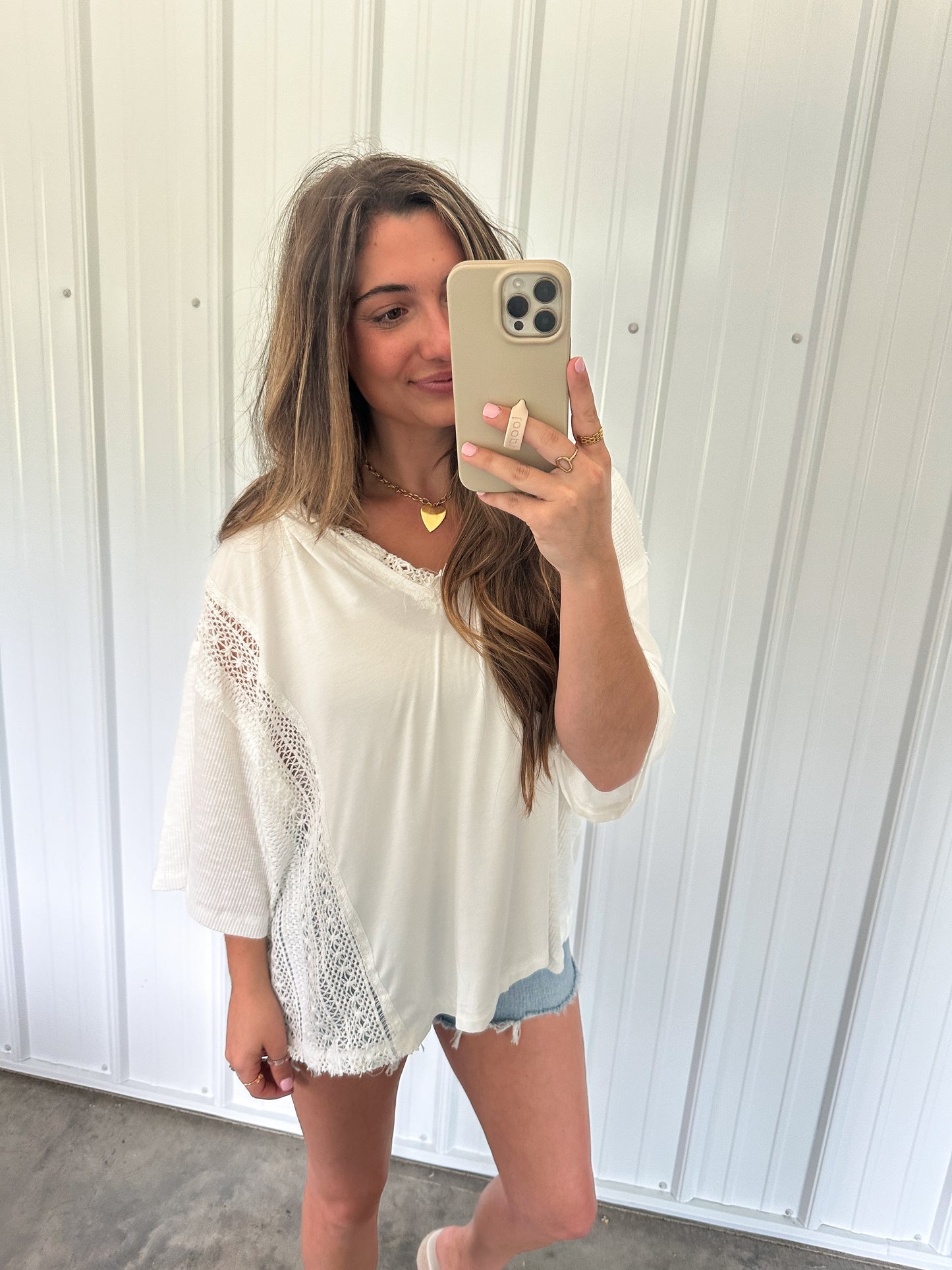 Chantel Crochet Hooded Pullover
