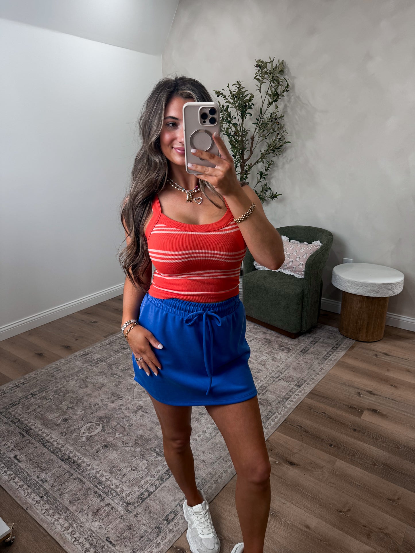 Sunburst Scuba Skort - royal blue