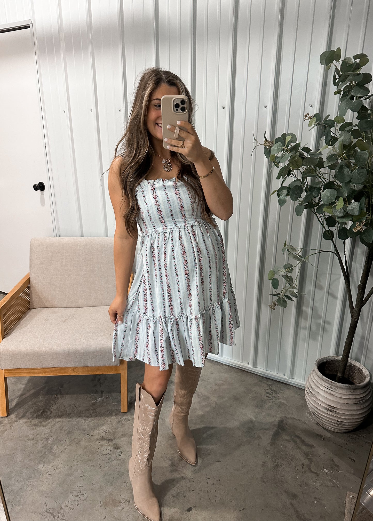 Floral Striped Sundress