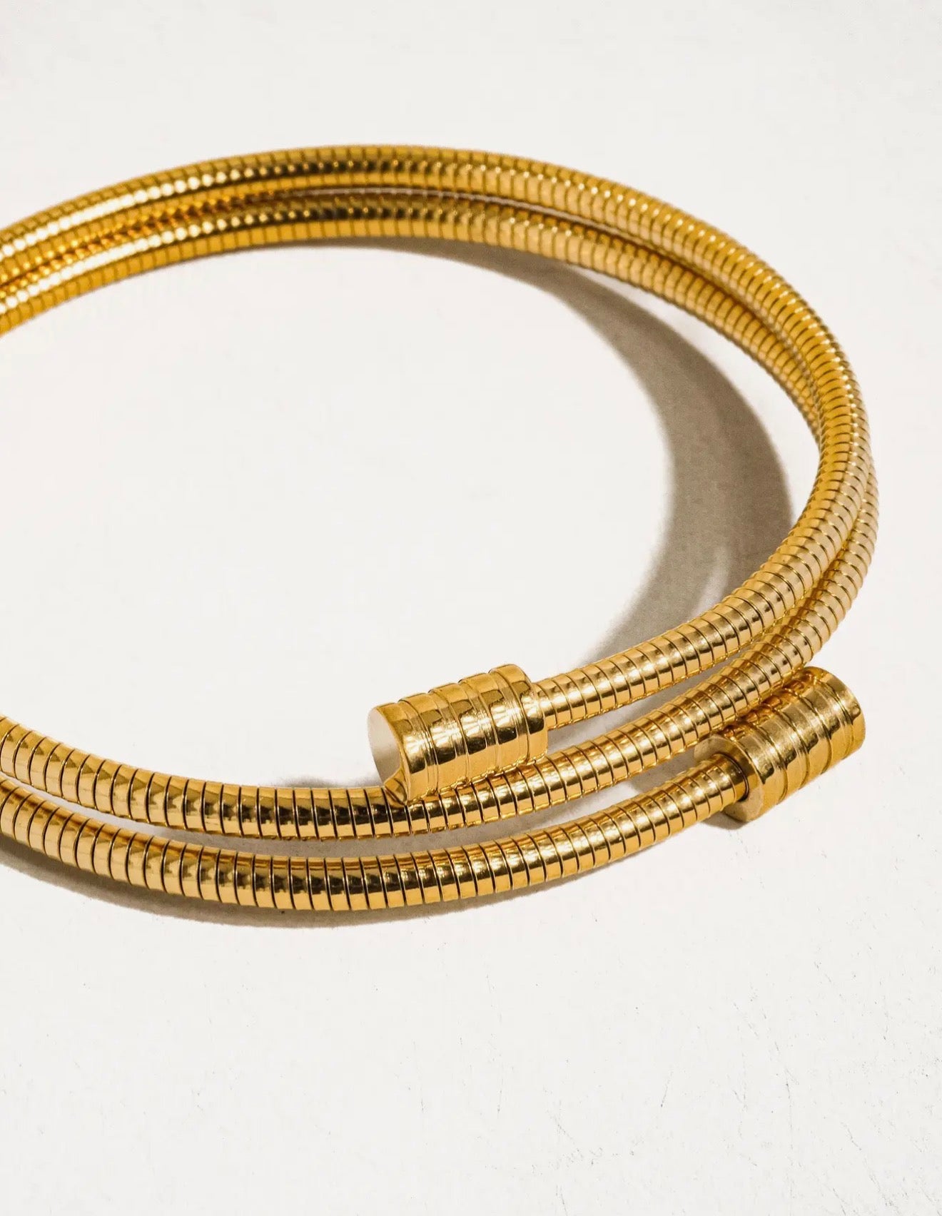Selena Round Snake Gold Chain bracelet - waterproof