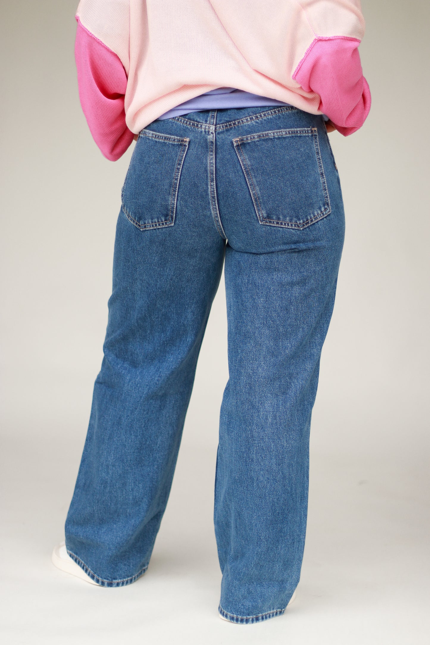 Chandler Distressed Mom Jeans- Dark Wash