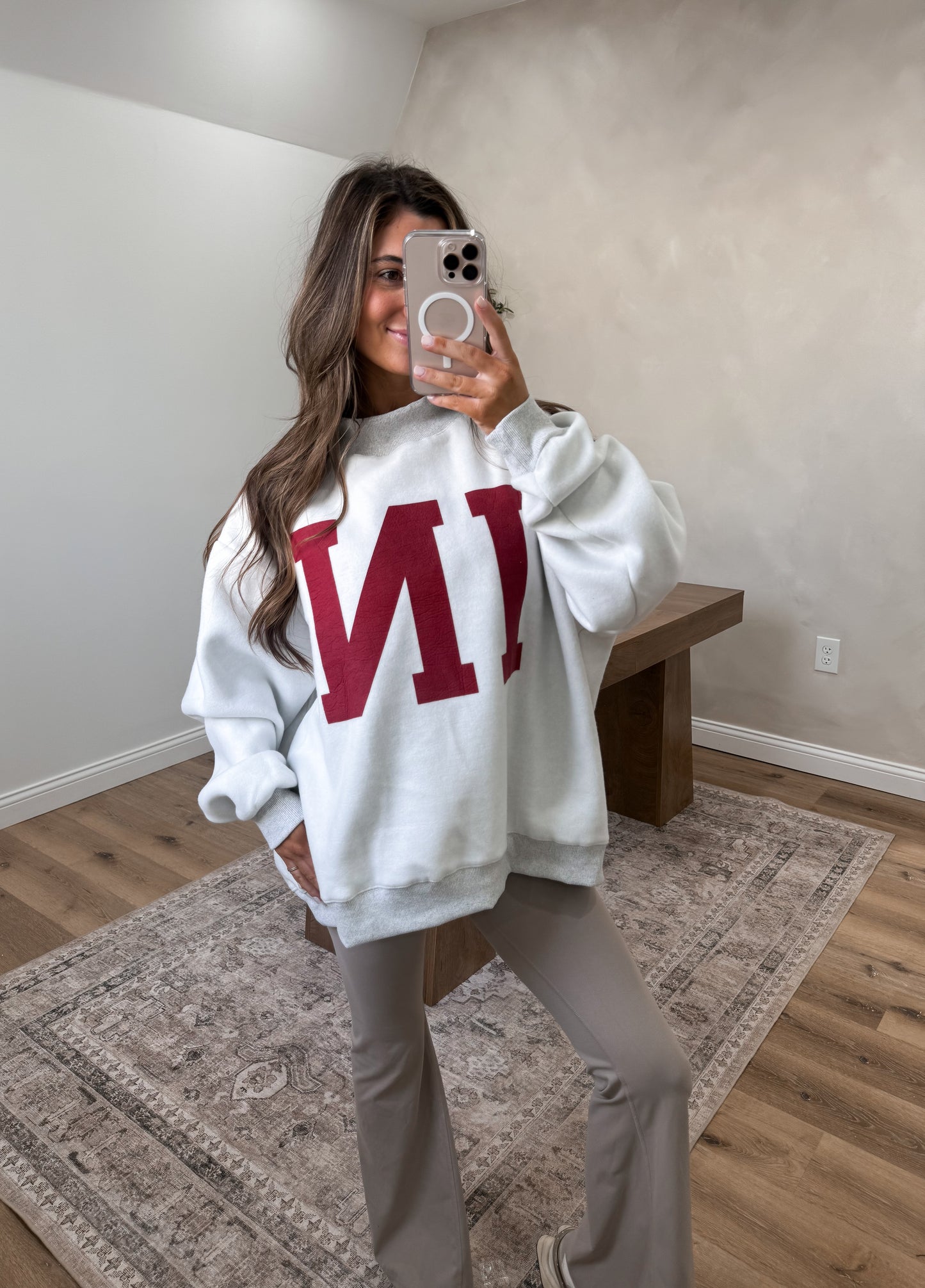 Indiana Reversible Mock Neck- Grey