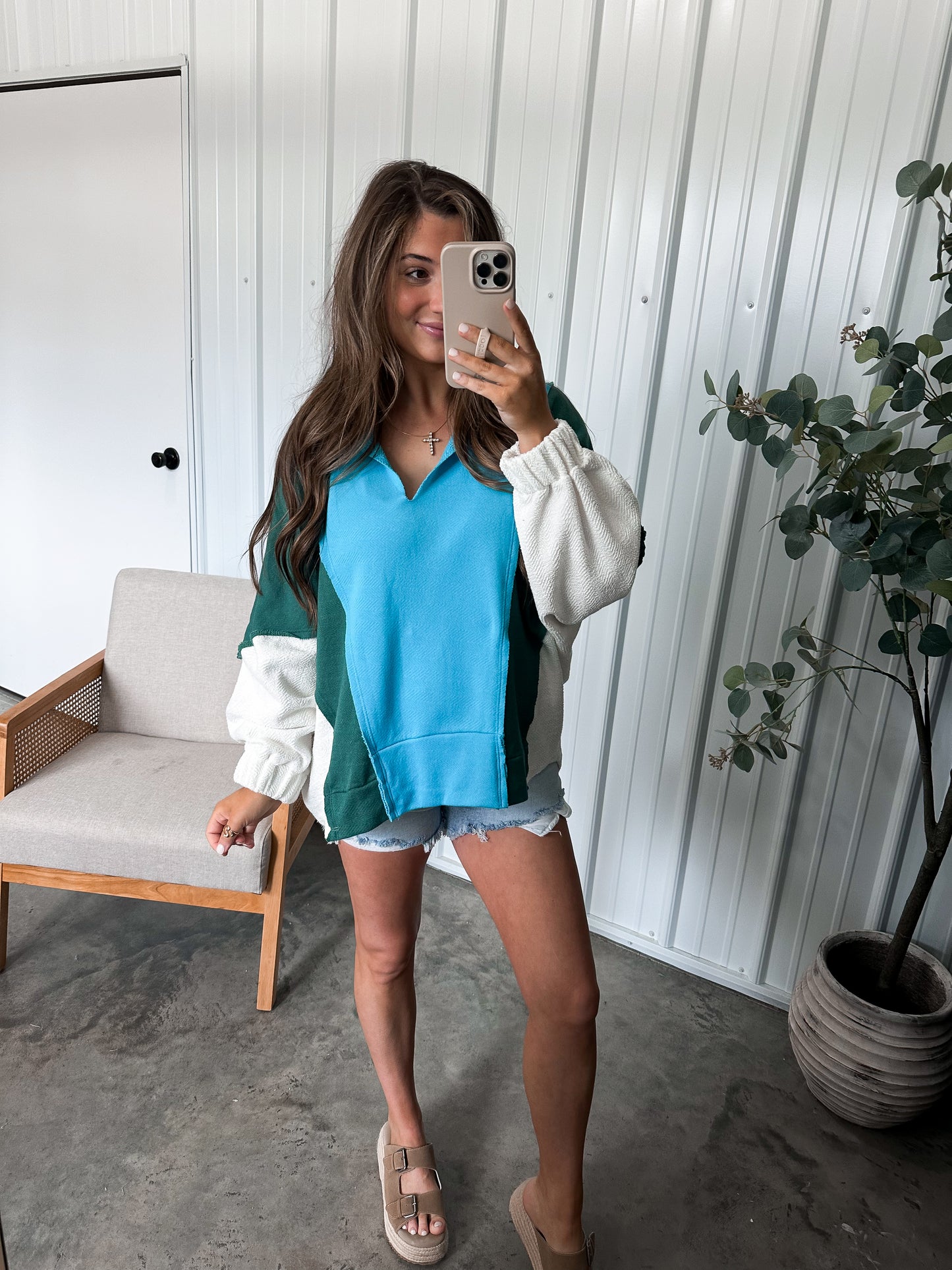 Blake Pullover - Turquoise/Kelly Combo