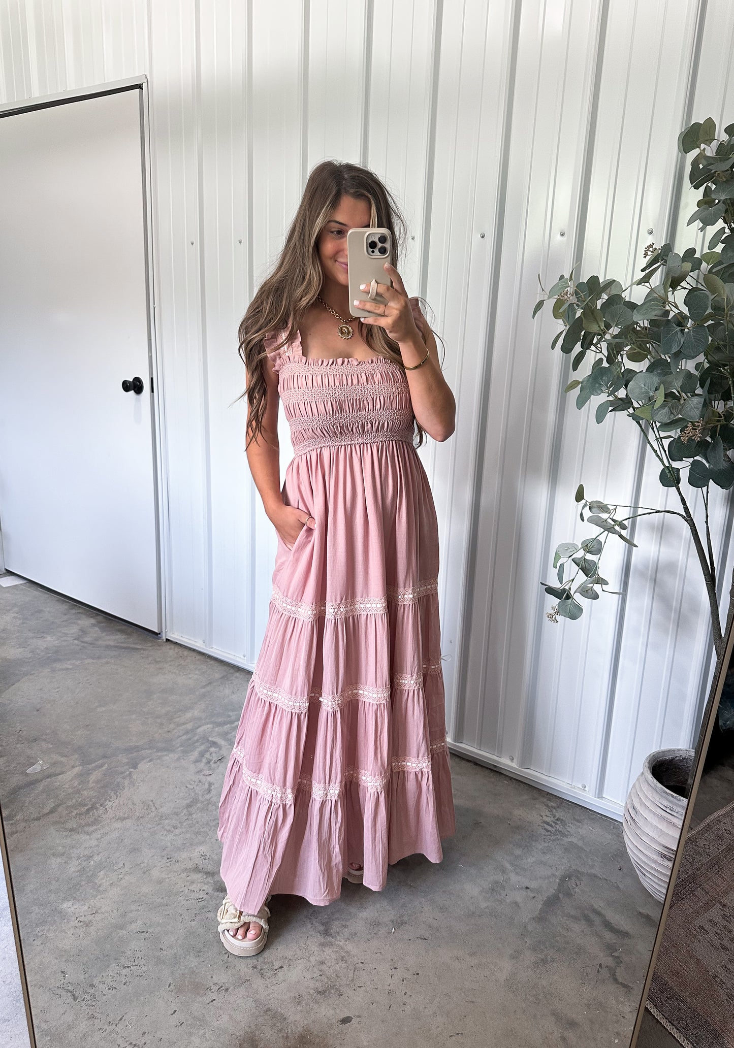 Rosie Ribbon Lace Maxi Dress