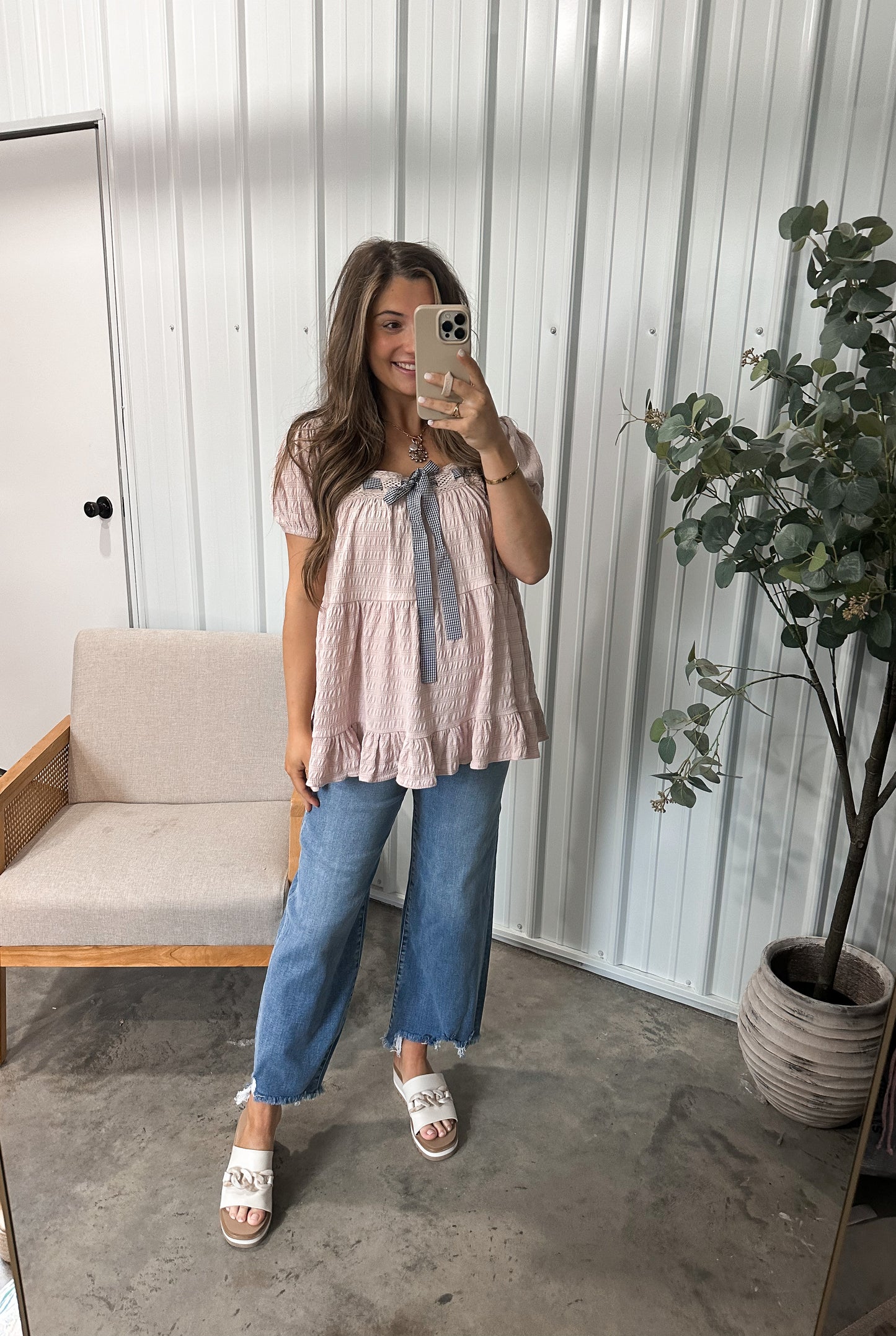 Bailee Babydoll Tunic Blouse