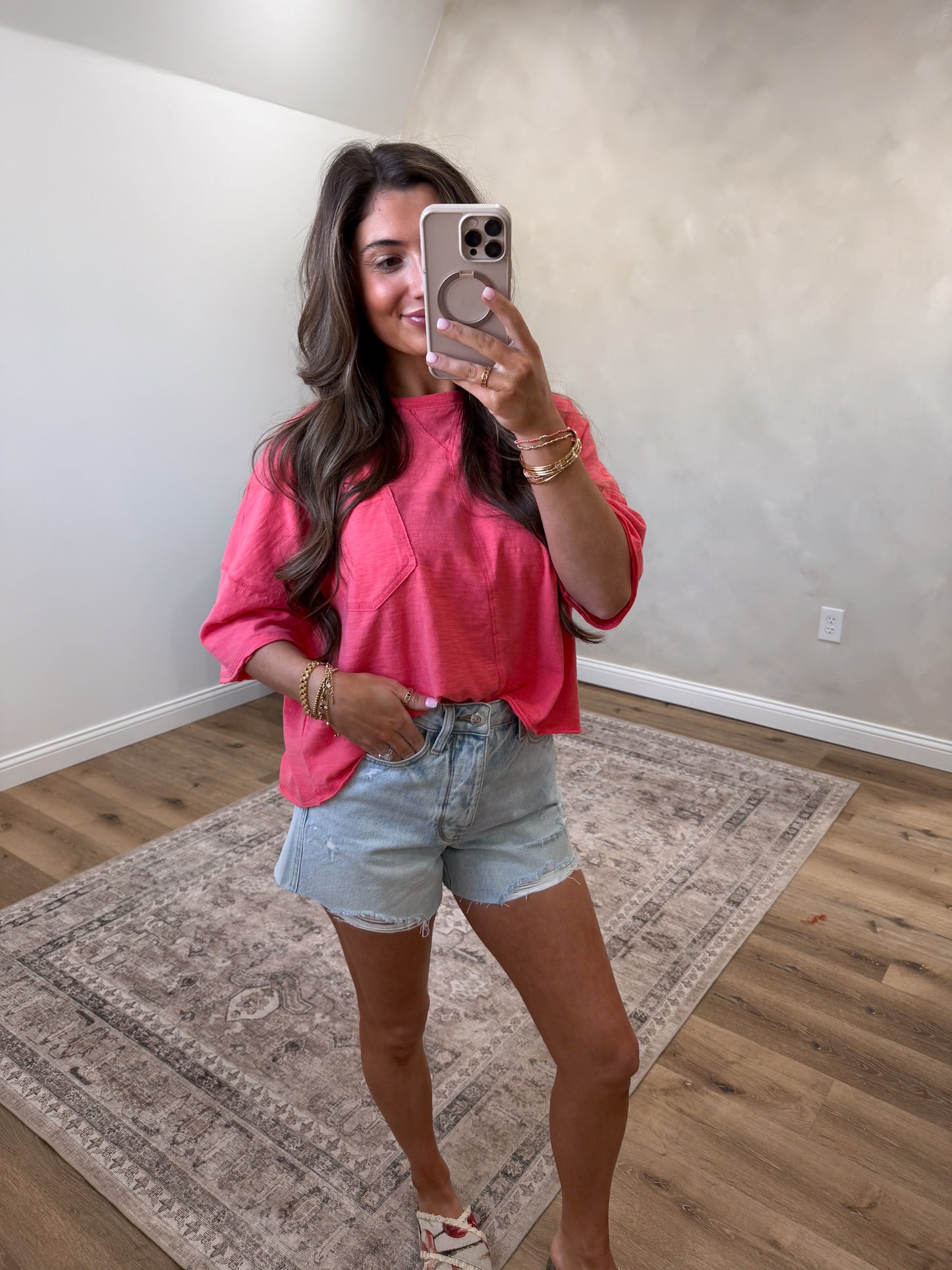 Rigid Magic Cut Off Shorts - light blue