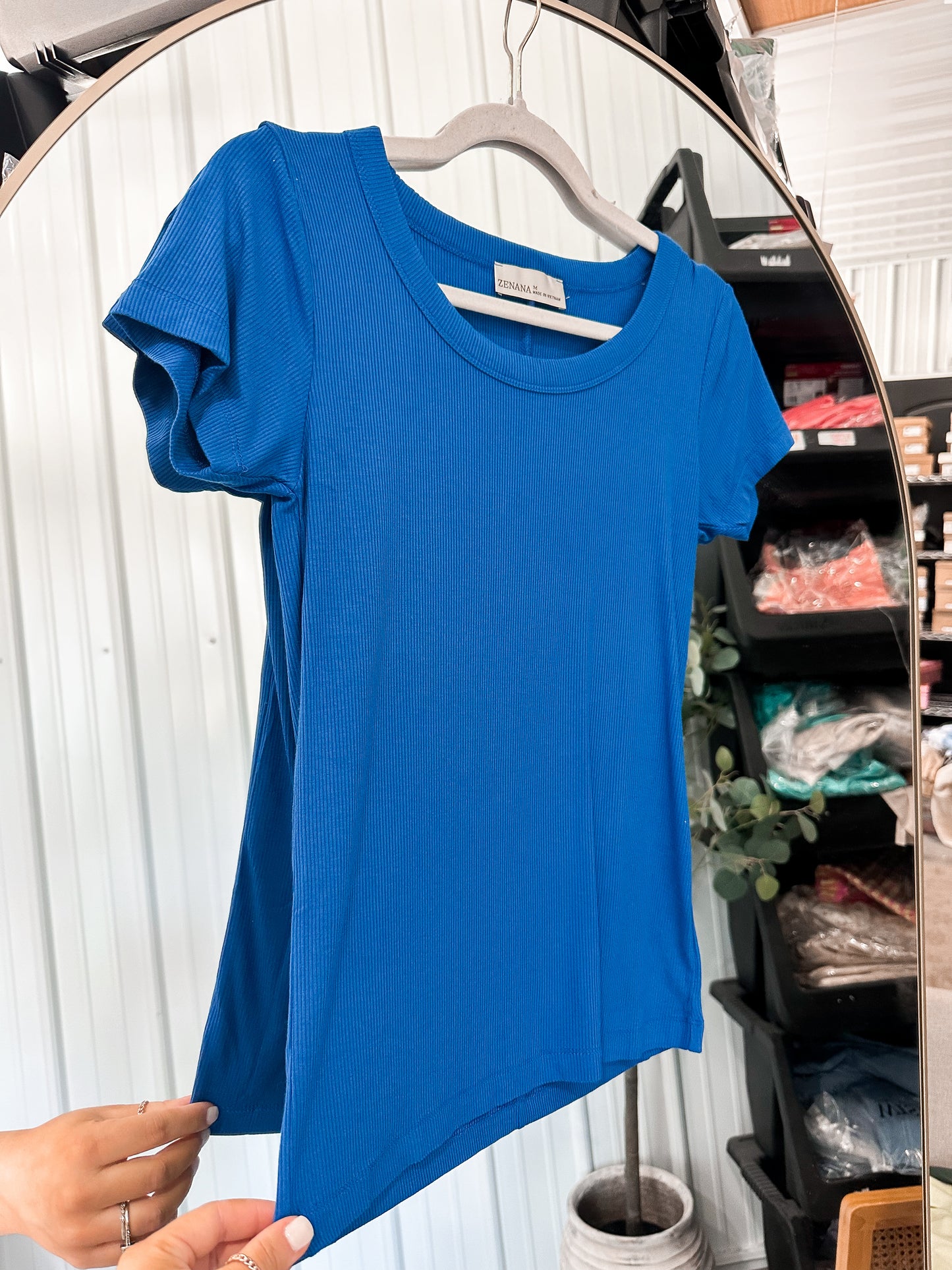 Longline Emory Tee - Classic Blue