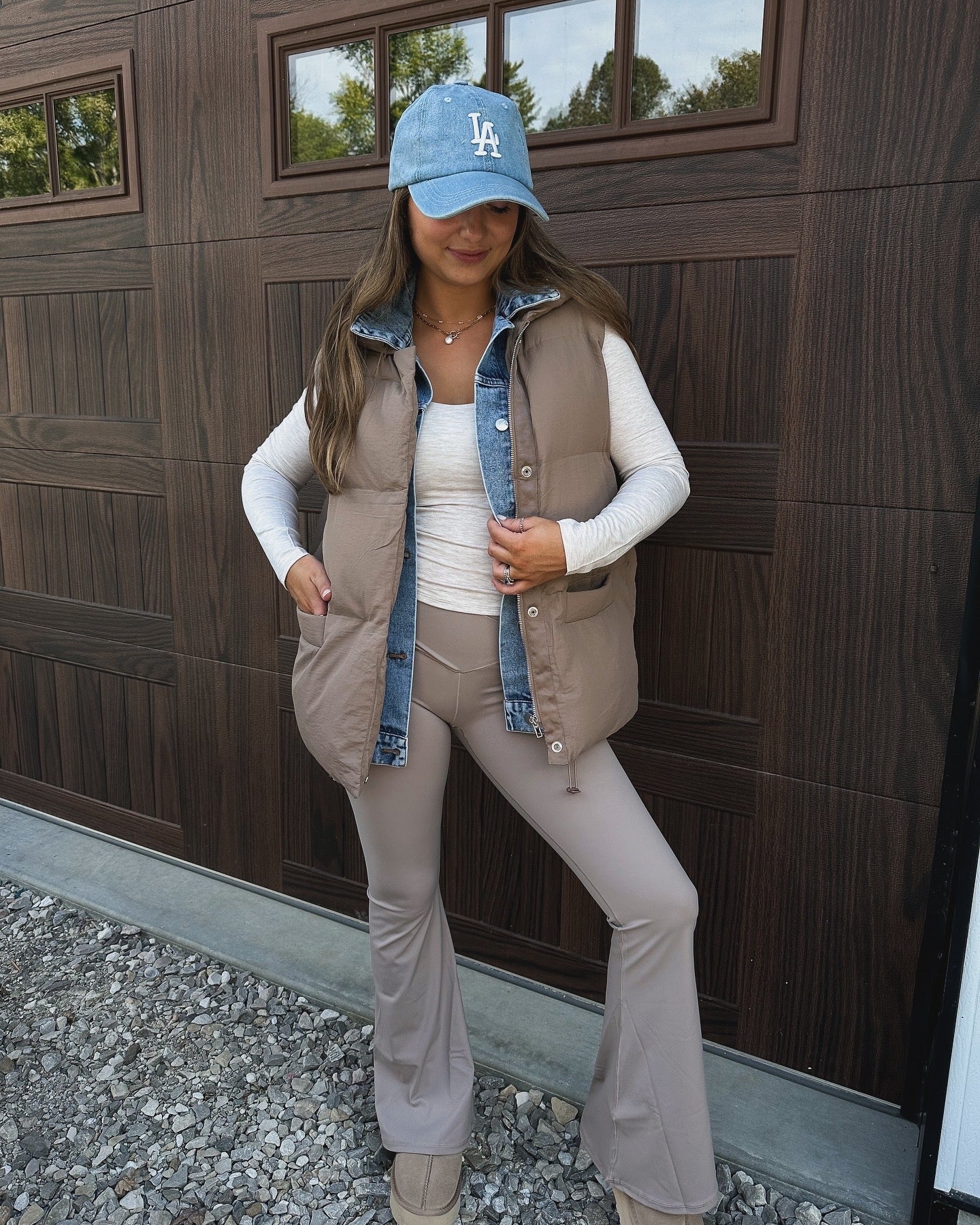 Denim Lined Puffer Vest - two colors!