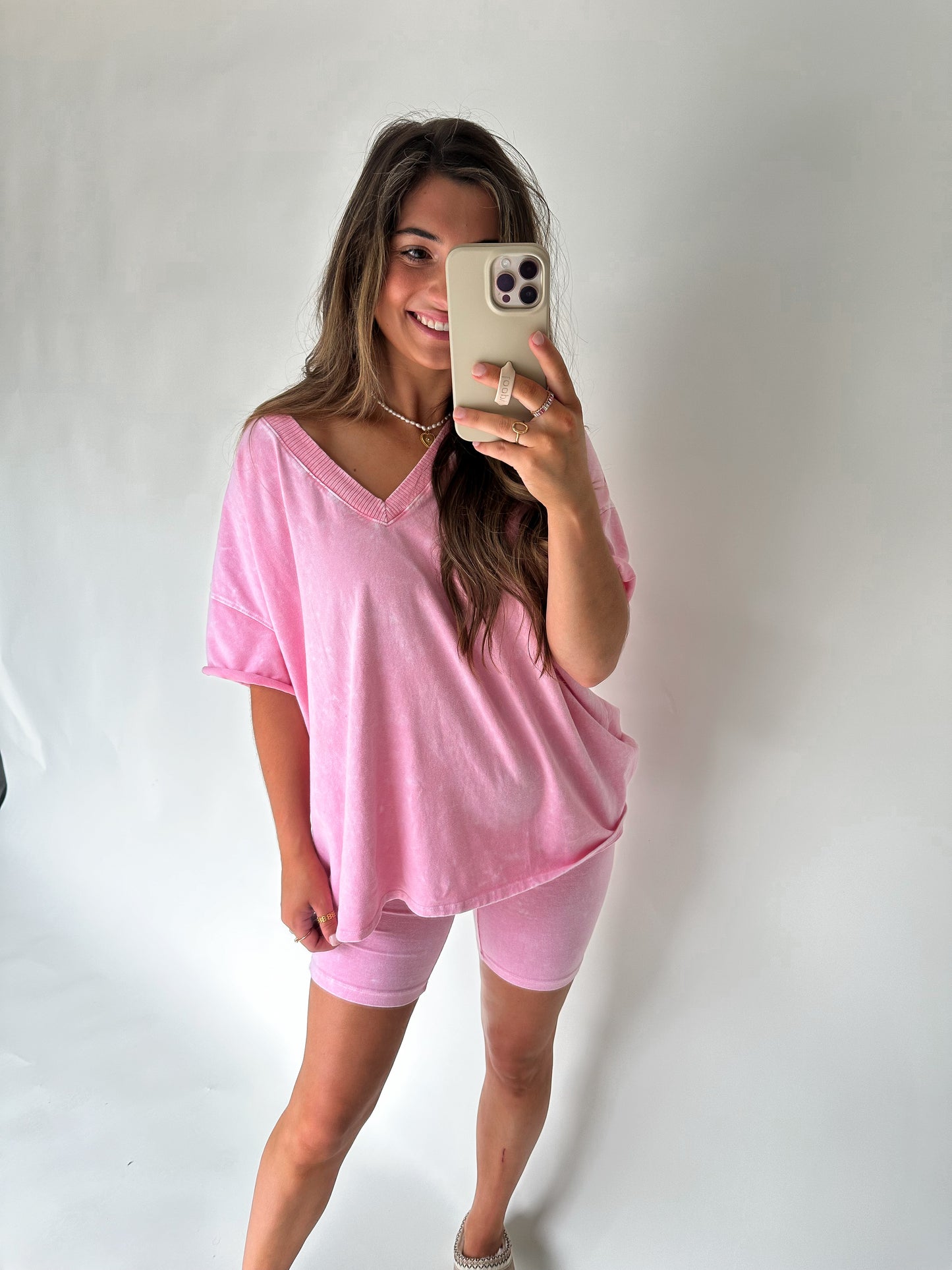 Hot Shot Shortie Set- Pink