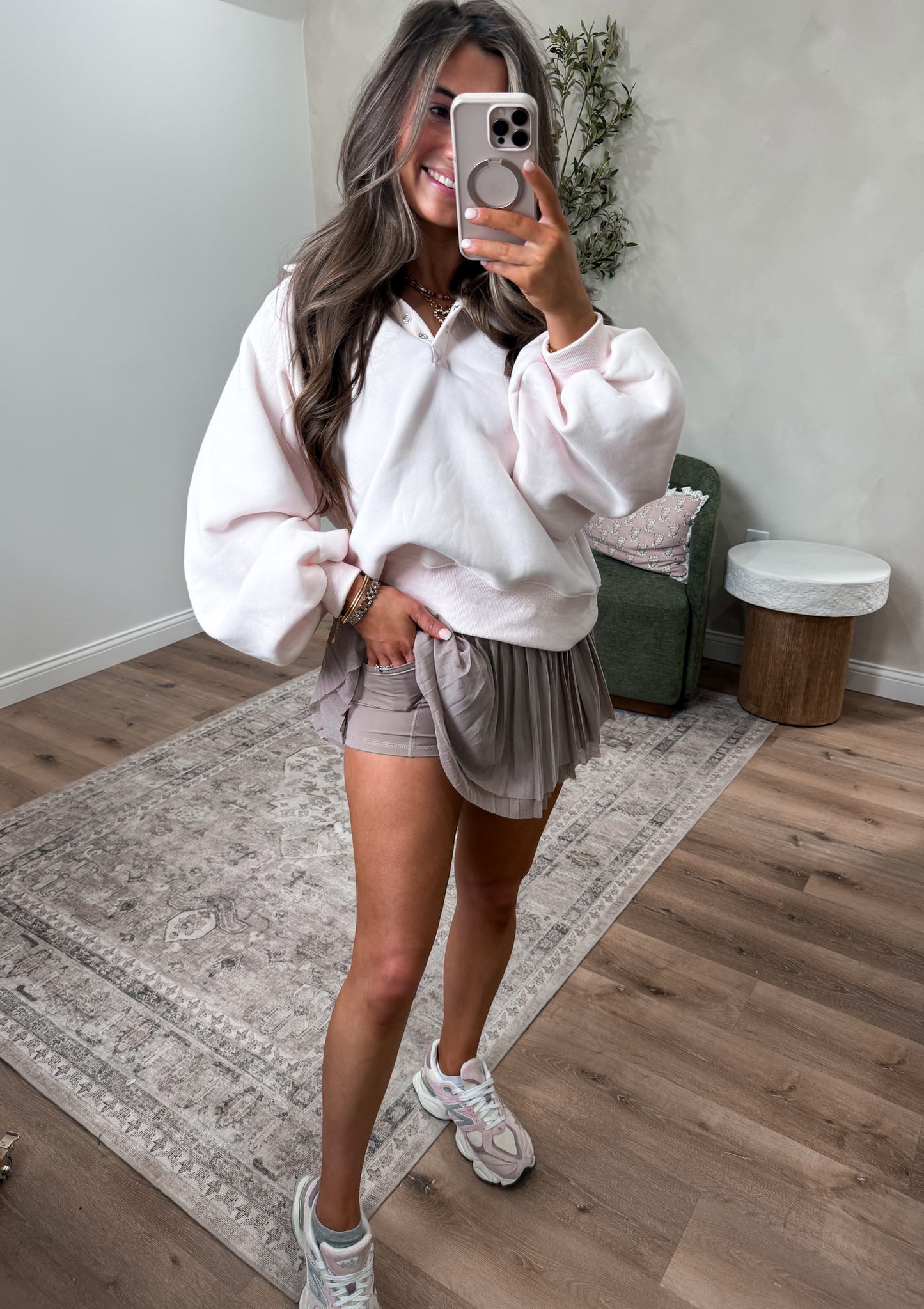 Luxe Piper Pullover - powder pink
