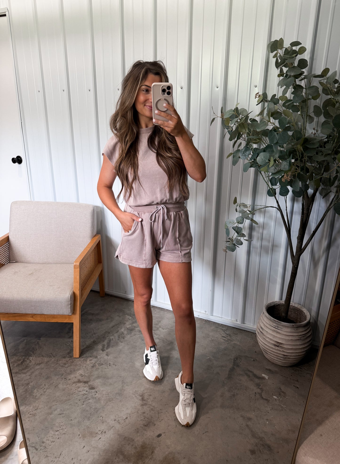 Peek-a-boo Lounge Romper- 2 colors