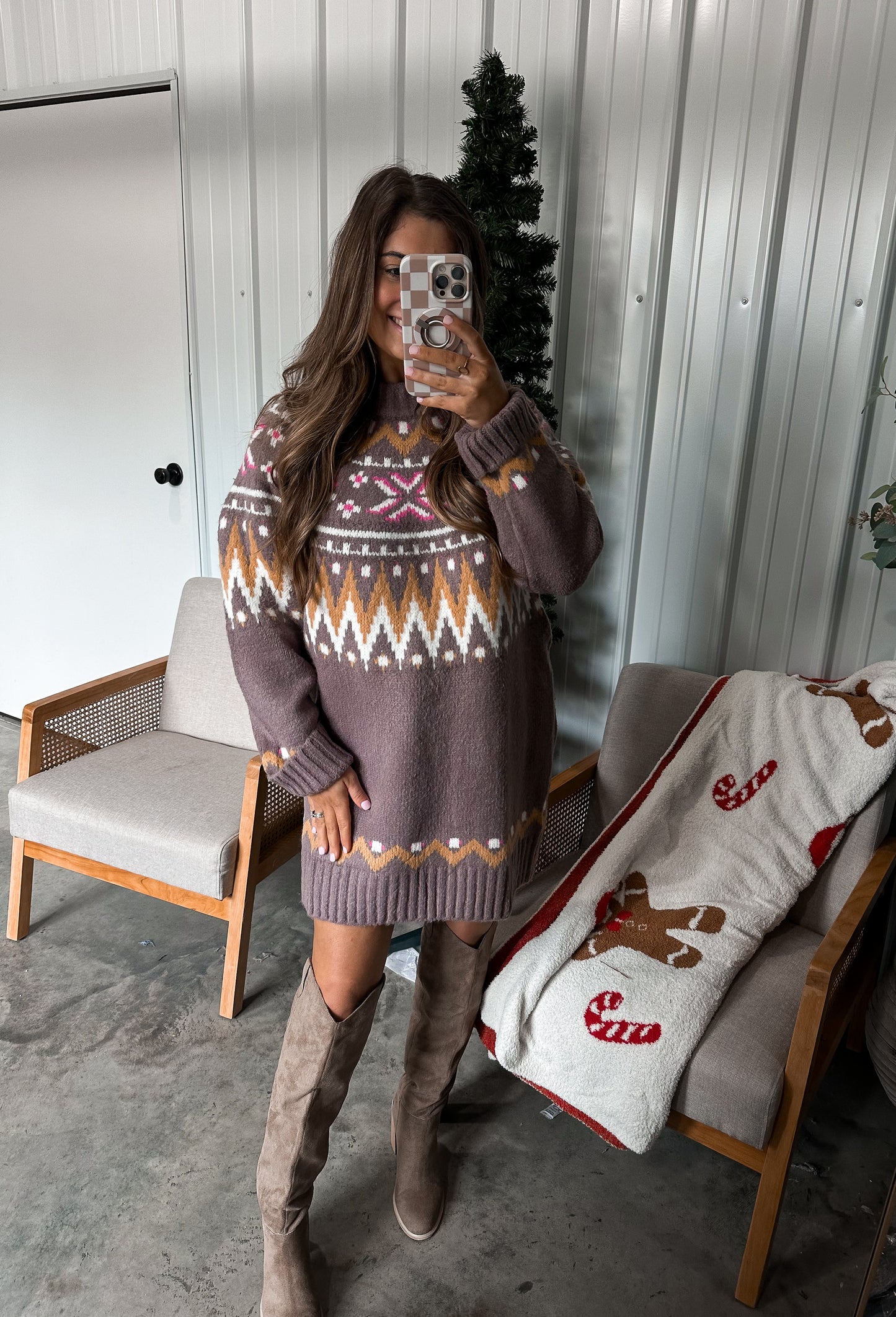 Fair Isle Sweater Dress