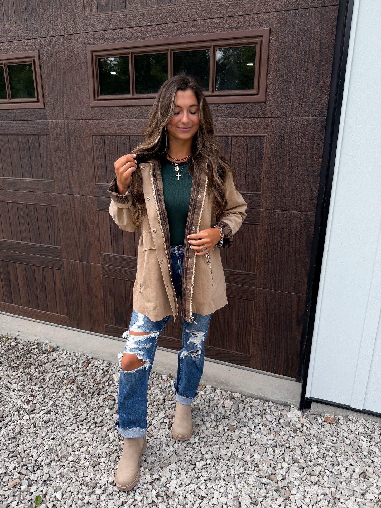 High rise Distressed Straight Ankle Jeans
