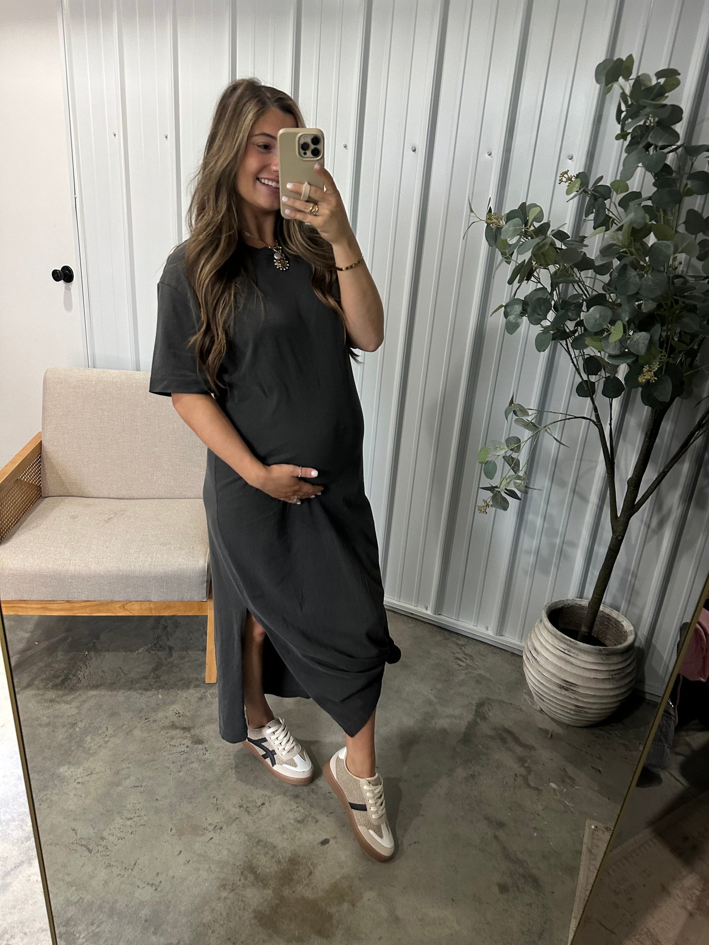 Maddy Maxi Dress- charcoal