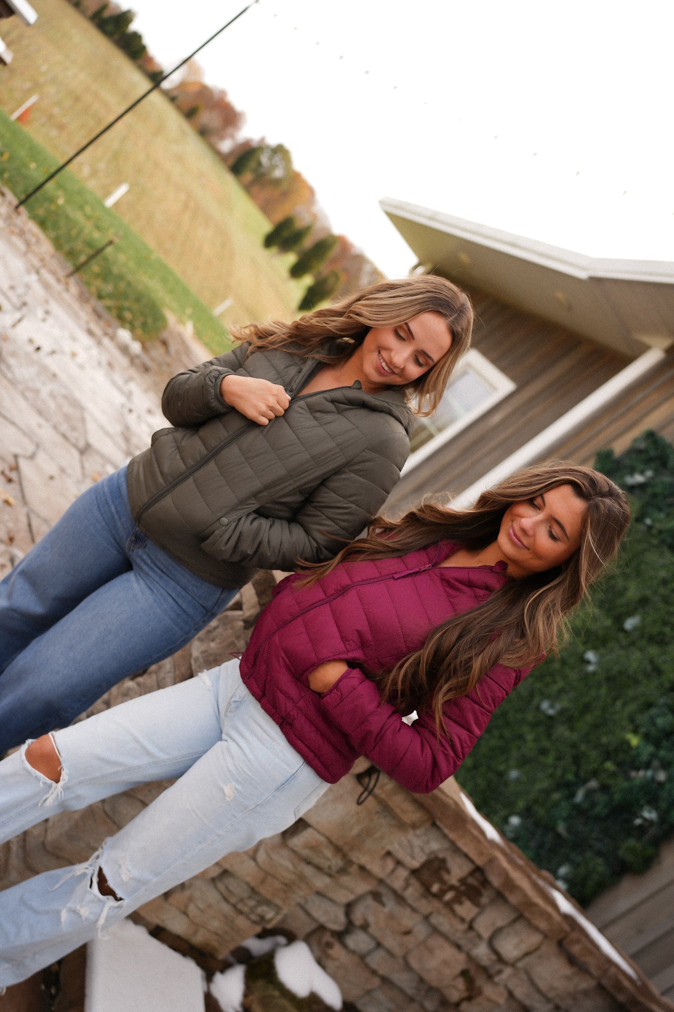 Hooded Light Puffer Jacket- Olive