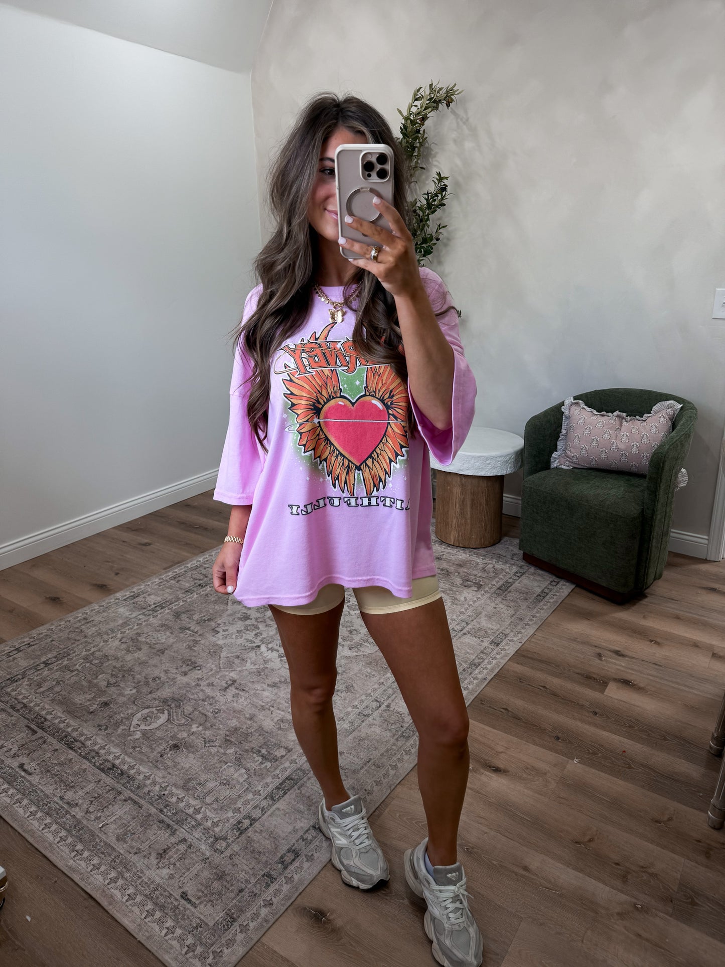 Journey Faithfully Graphic Tee - crystal pink