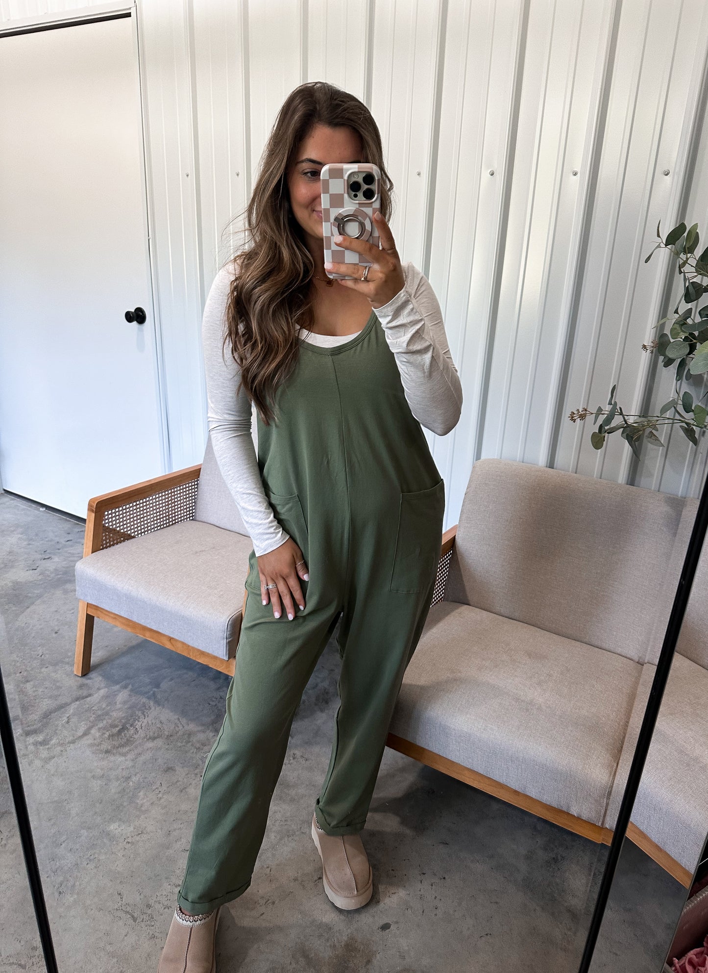 Everyday Staple Jumpsuit- Olive