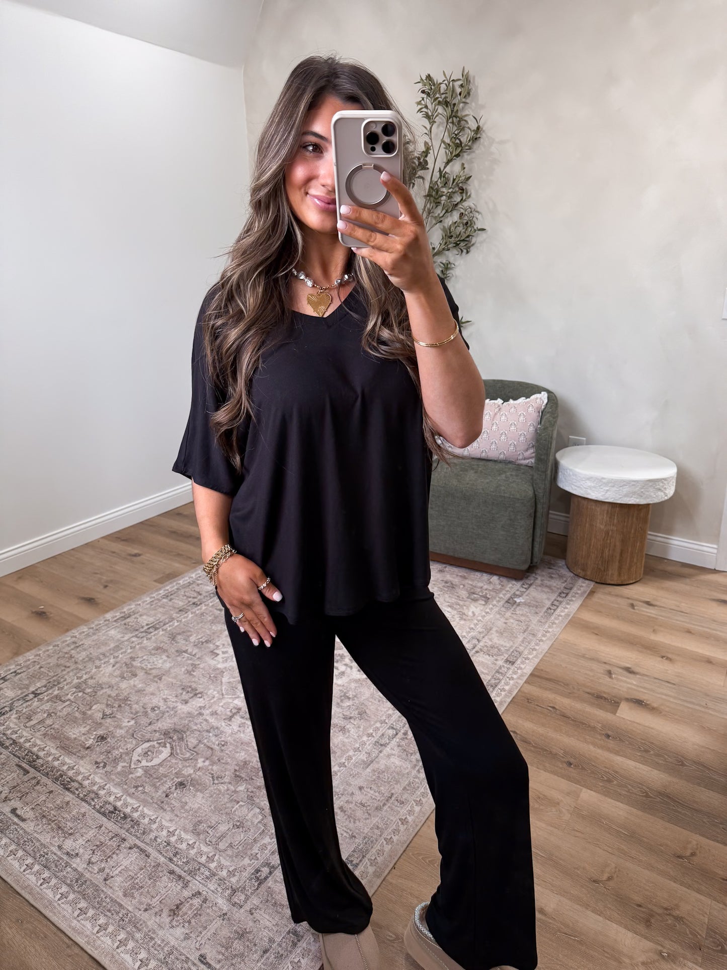 The Eclipse Oversized Lounge Set - black