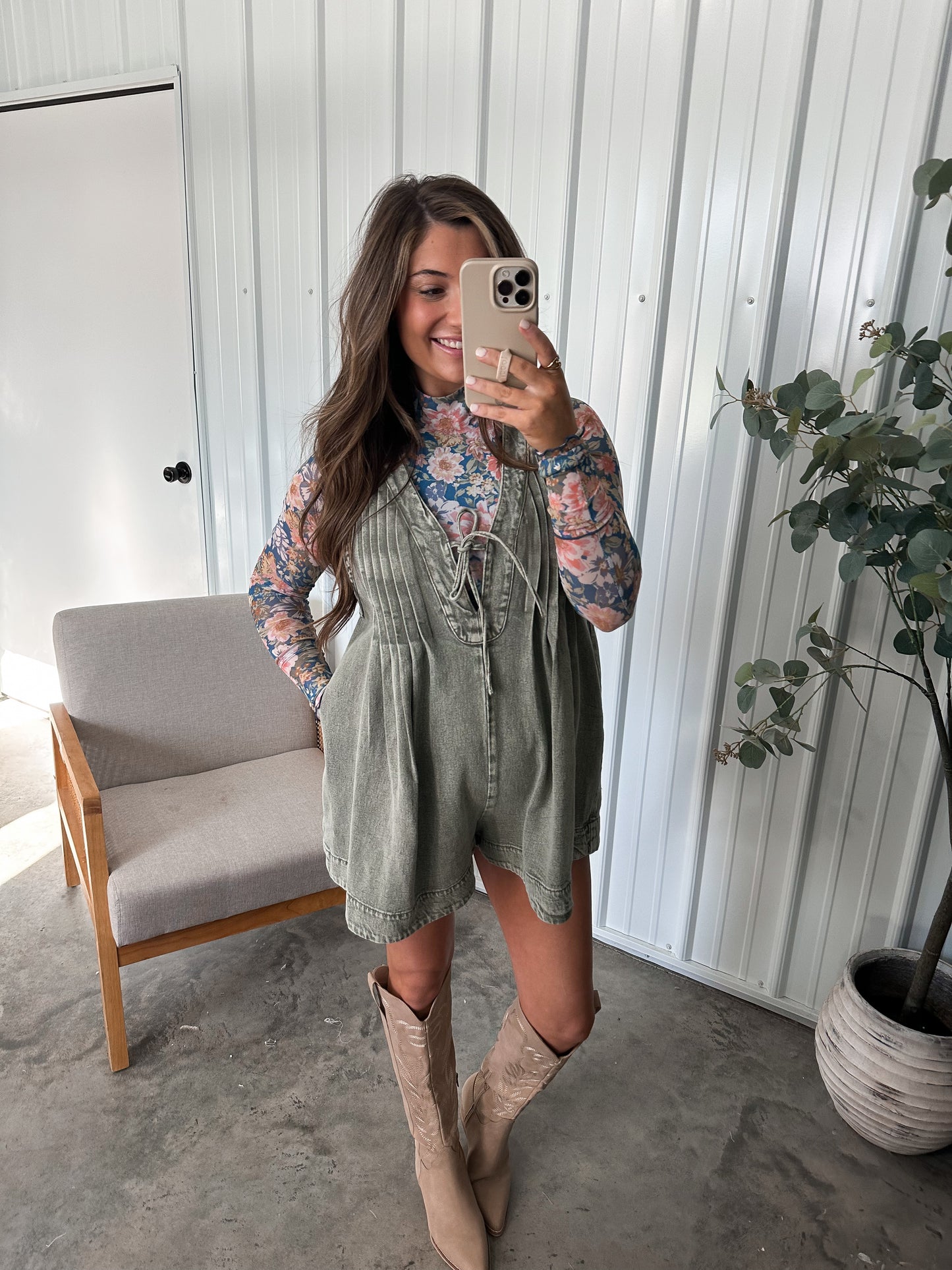 Tiffany Floral Mesh Top - Retro Blue