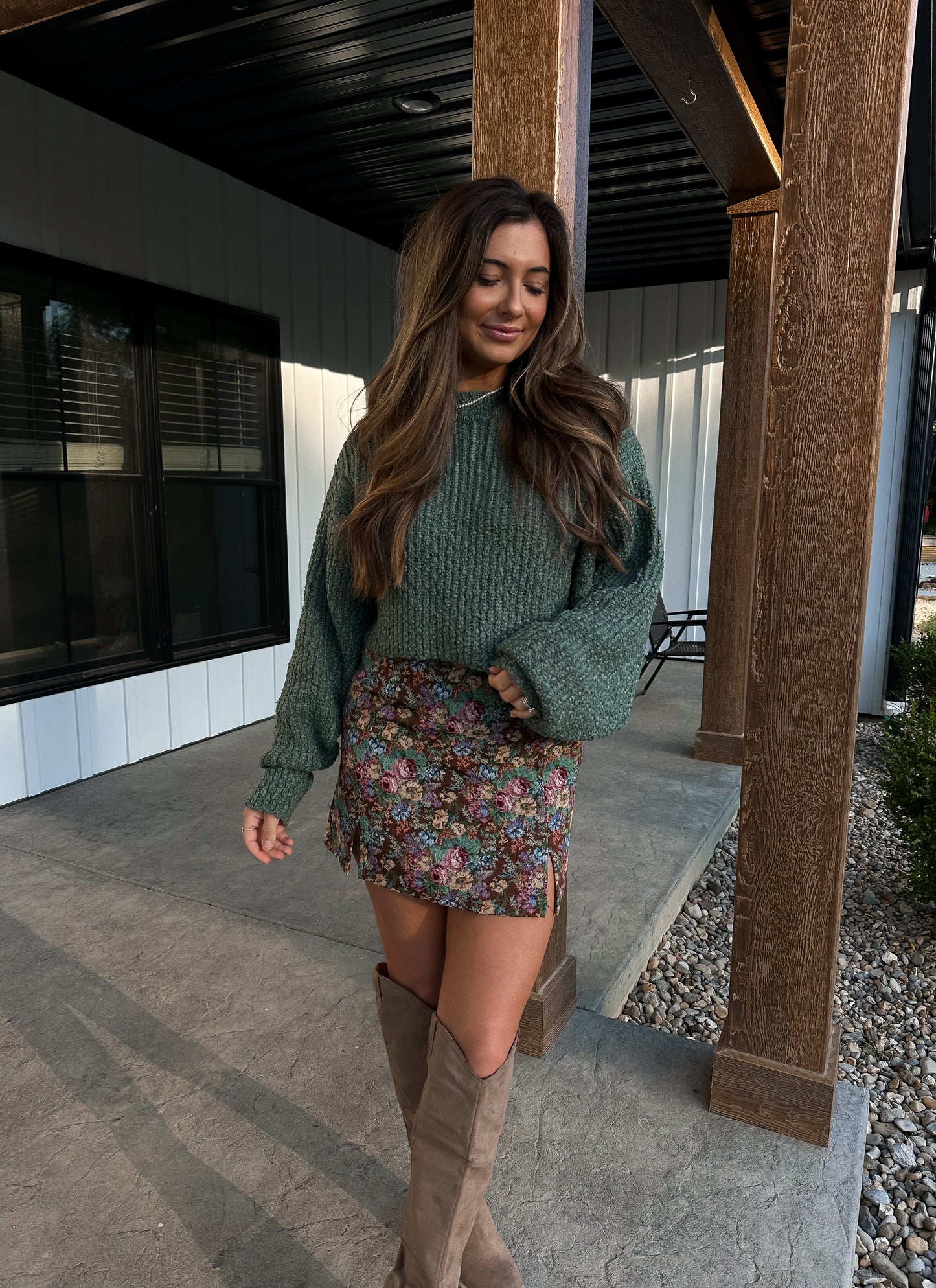 Floral Holiday Mini Skirt - RESTOCK!