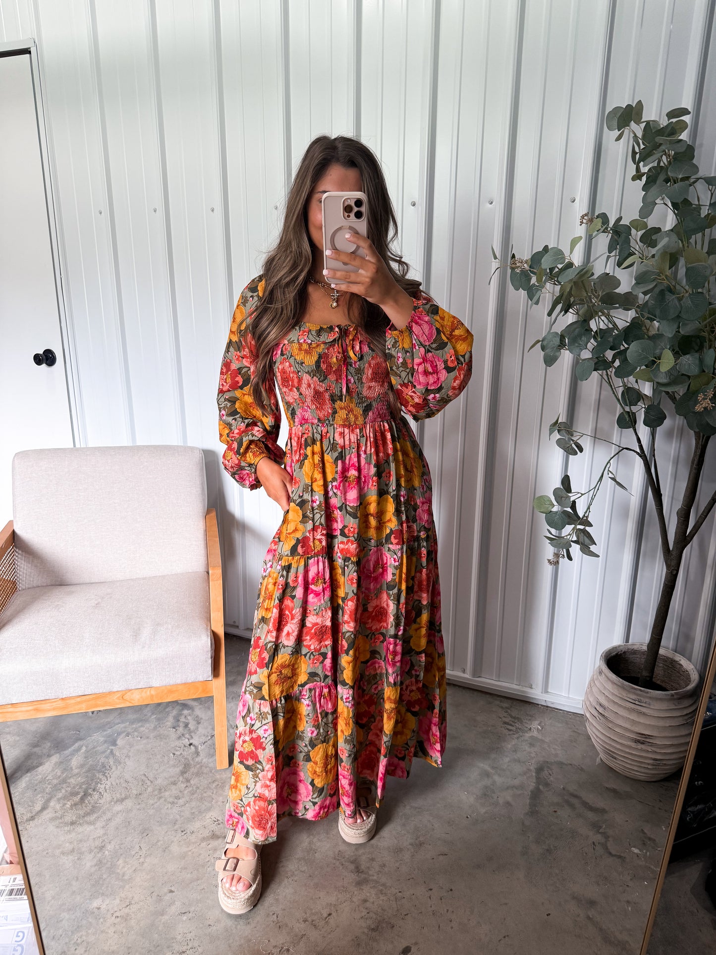 Hazel Smocked Maxi Dress