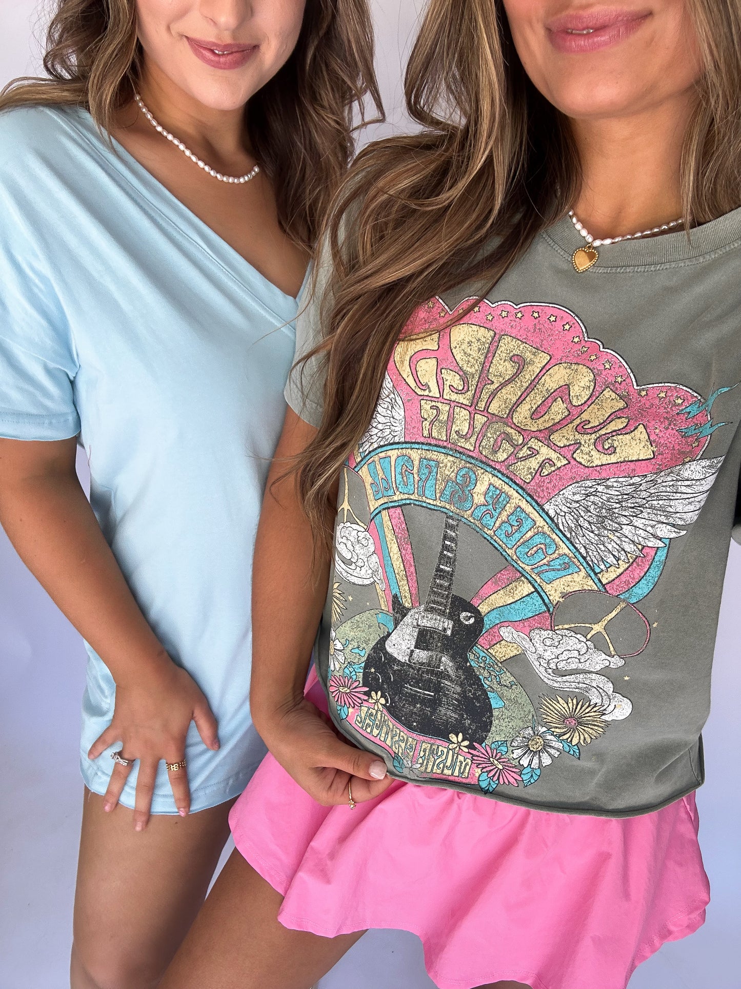 World Tour Cropped Olive Graphic Tee