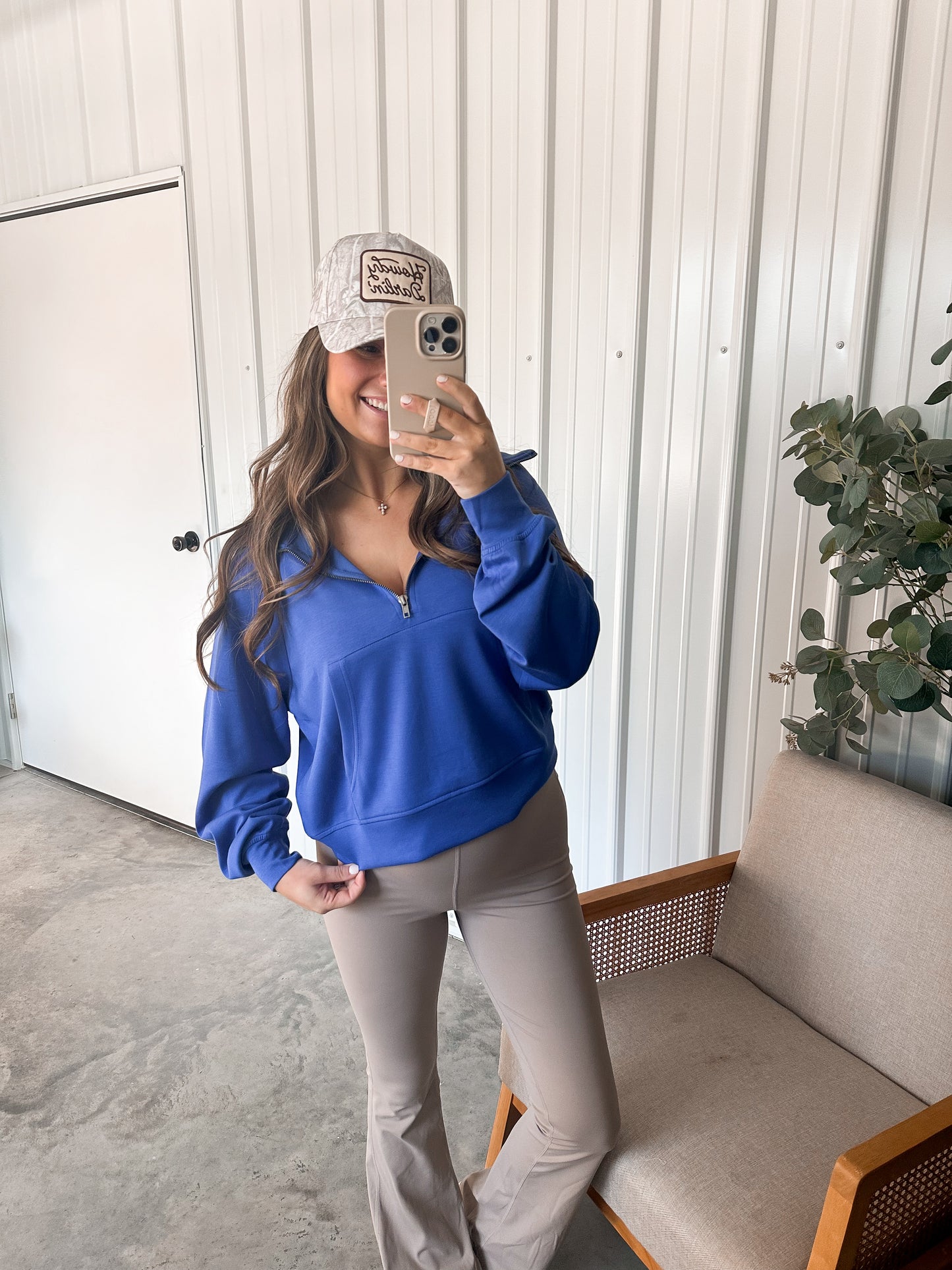 Rachel Half-Zip Cobalt Pullover