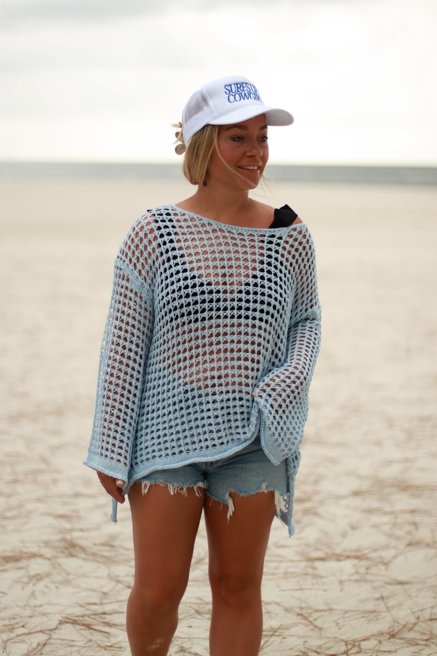 Take me to the water top- sky blue