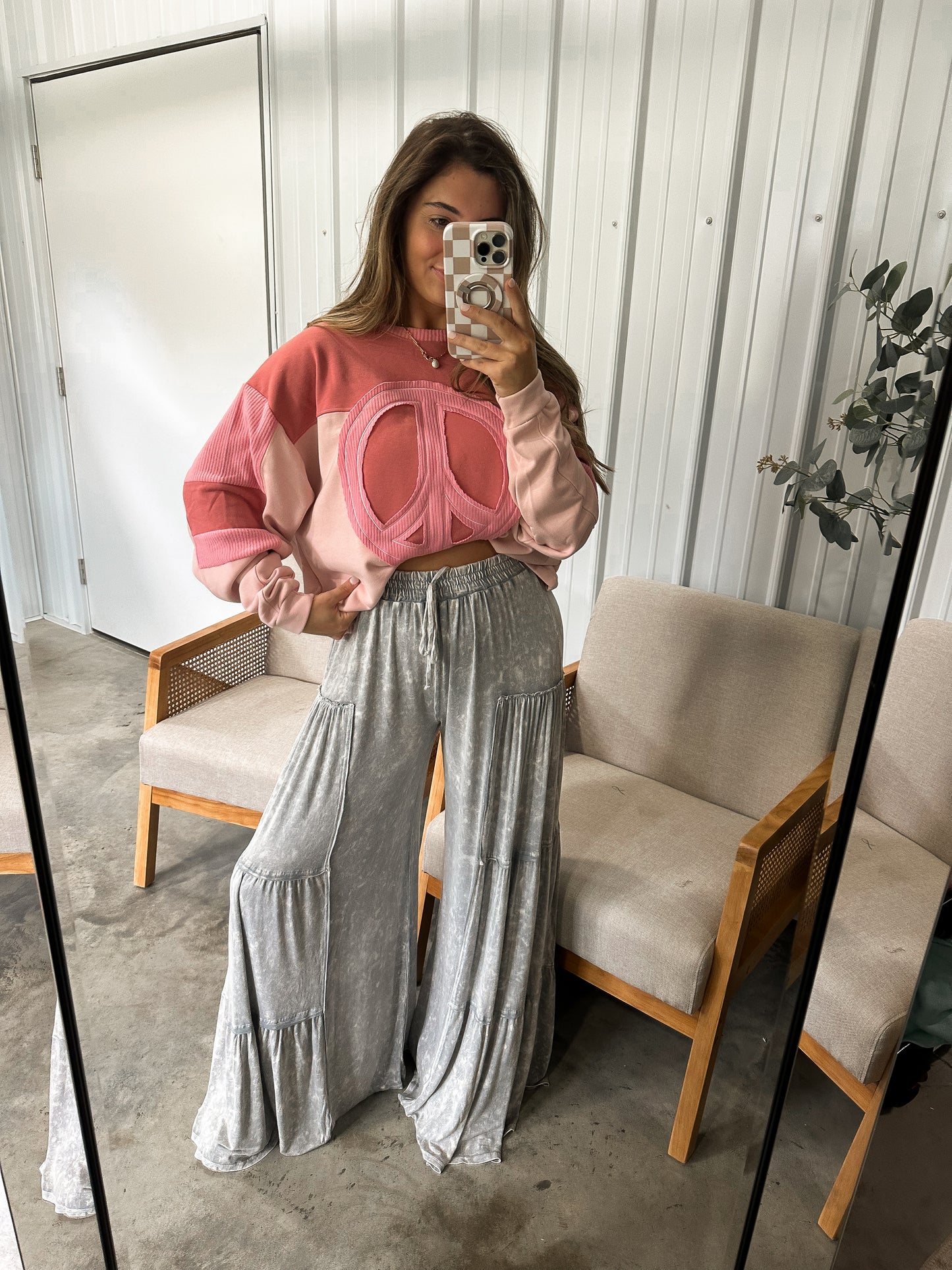 Taren Tiered Pant - Mineral Wash Grey