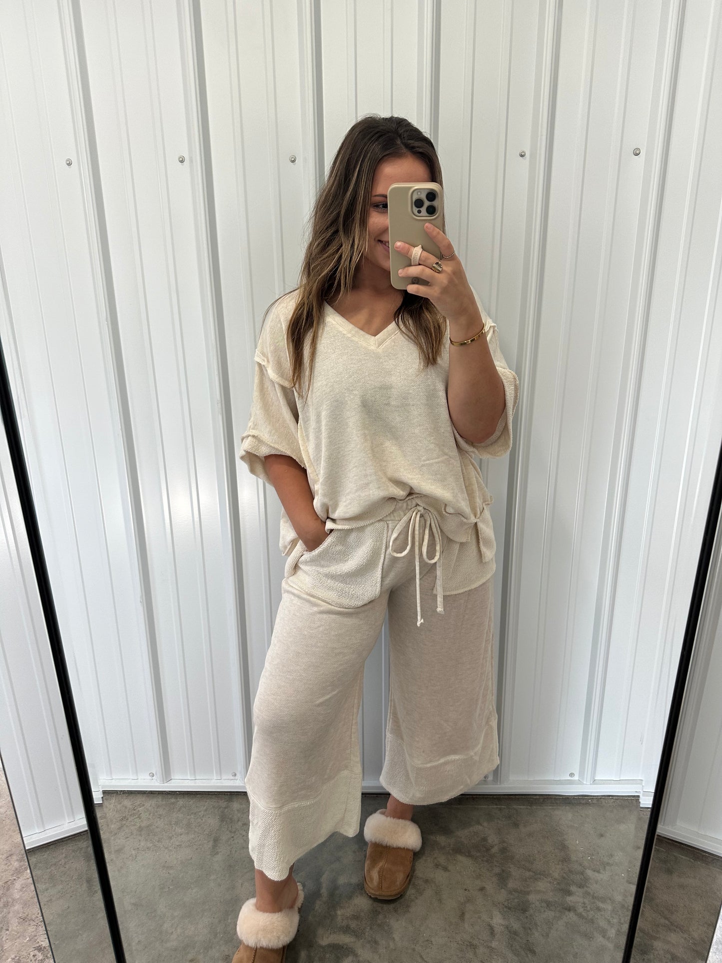 Georgia Pant Set - Oatmeal