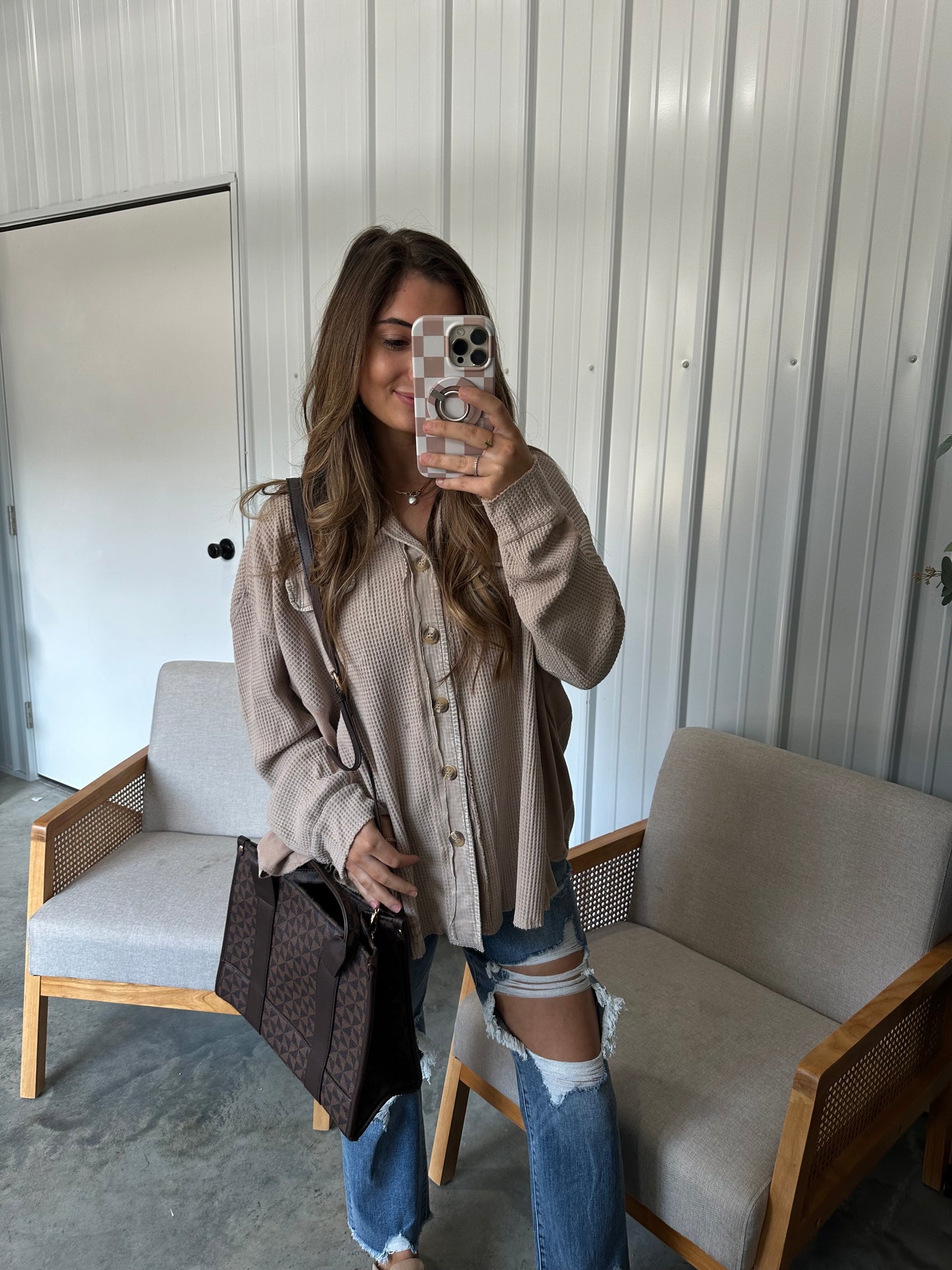 Checkered Tote Bag - Two colors!