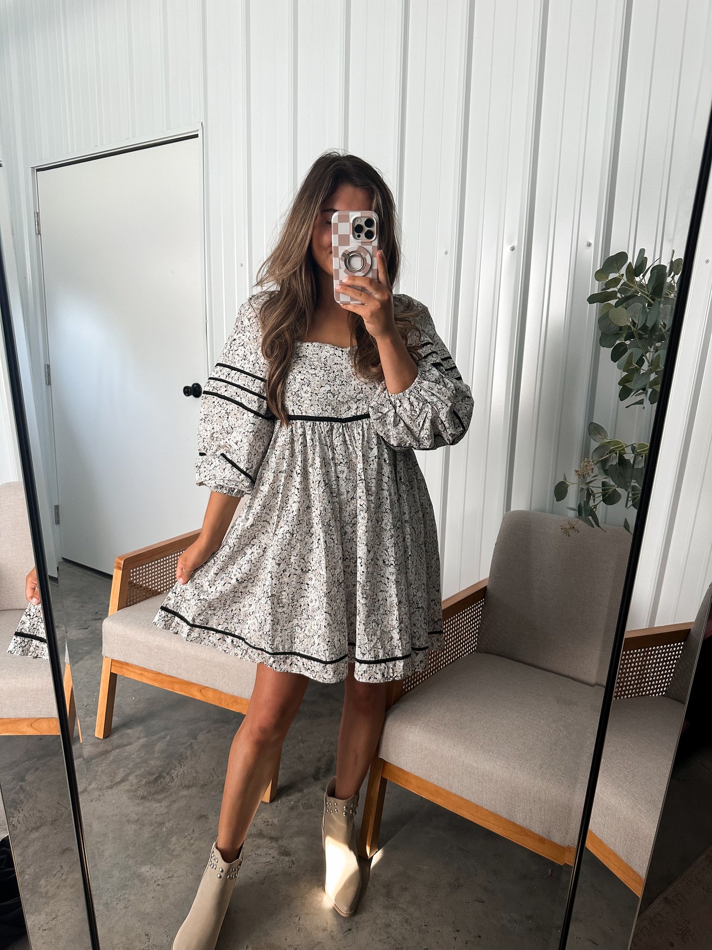 Cameron Contrast Trim Mini Dress
