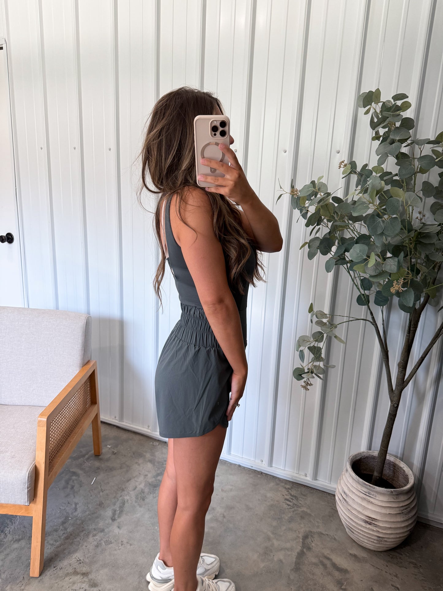 Active Woven Shortsie- Urban Grey