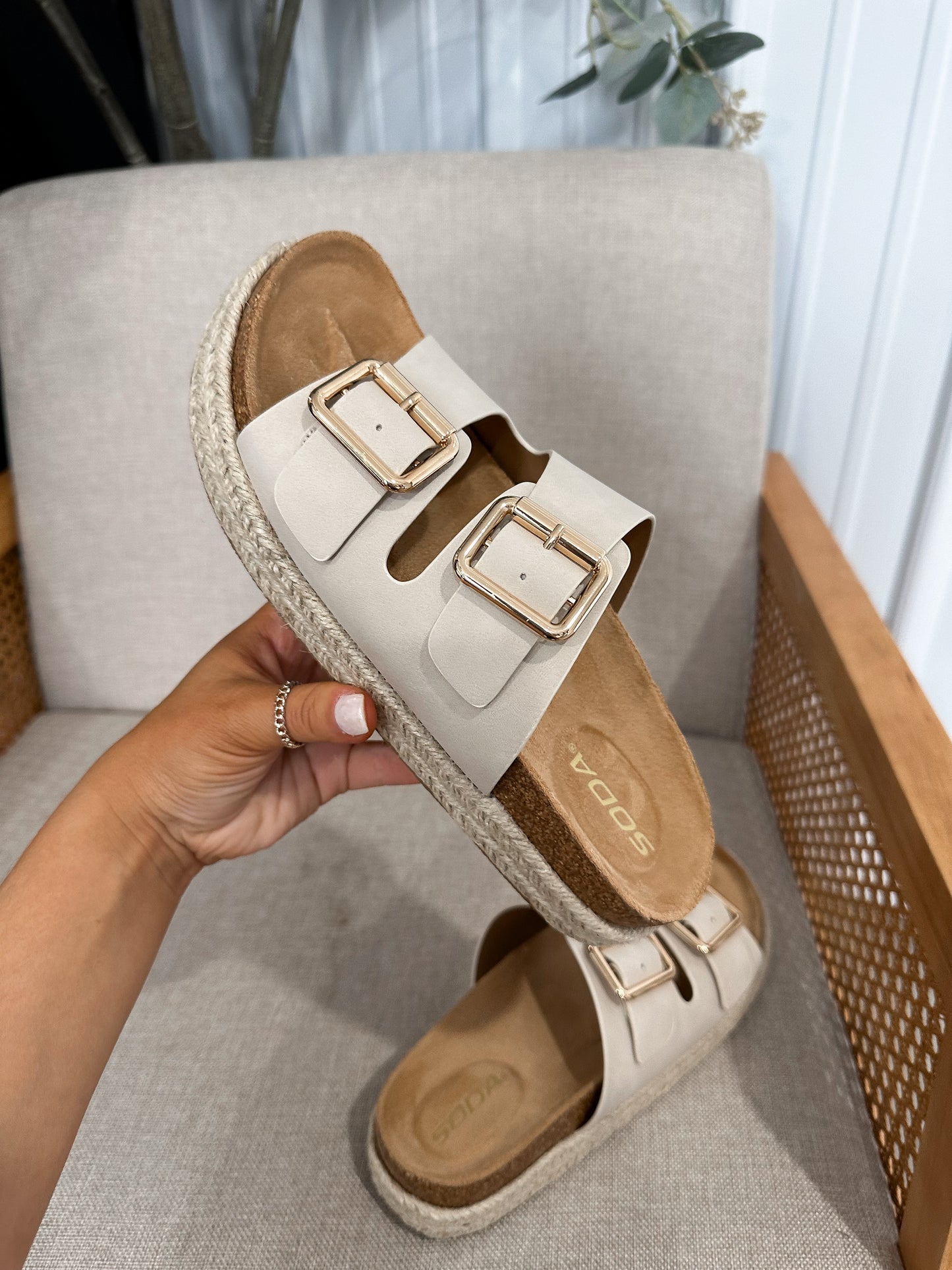 Cierra Cork Sandal - Bone