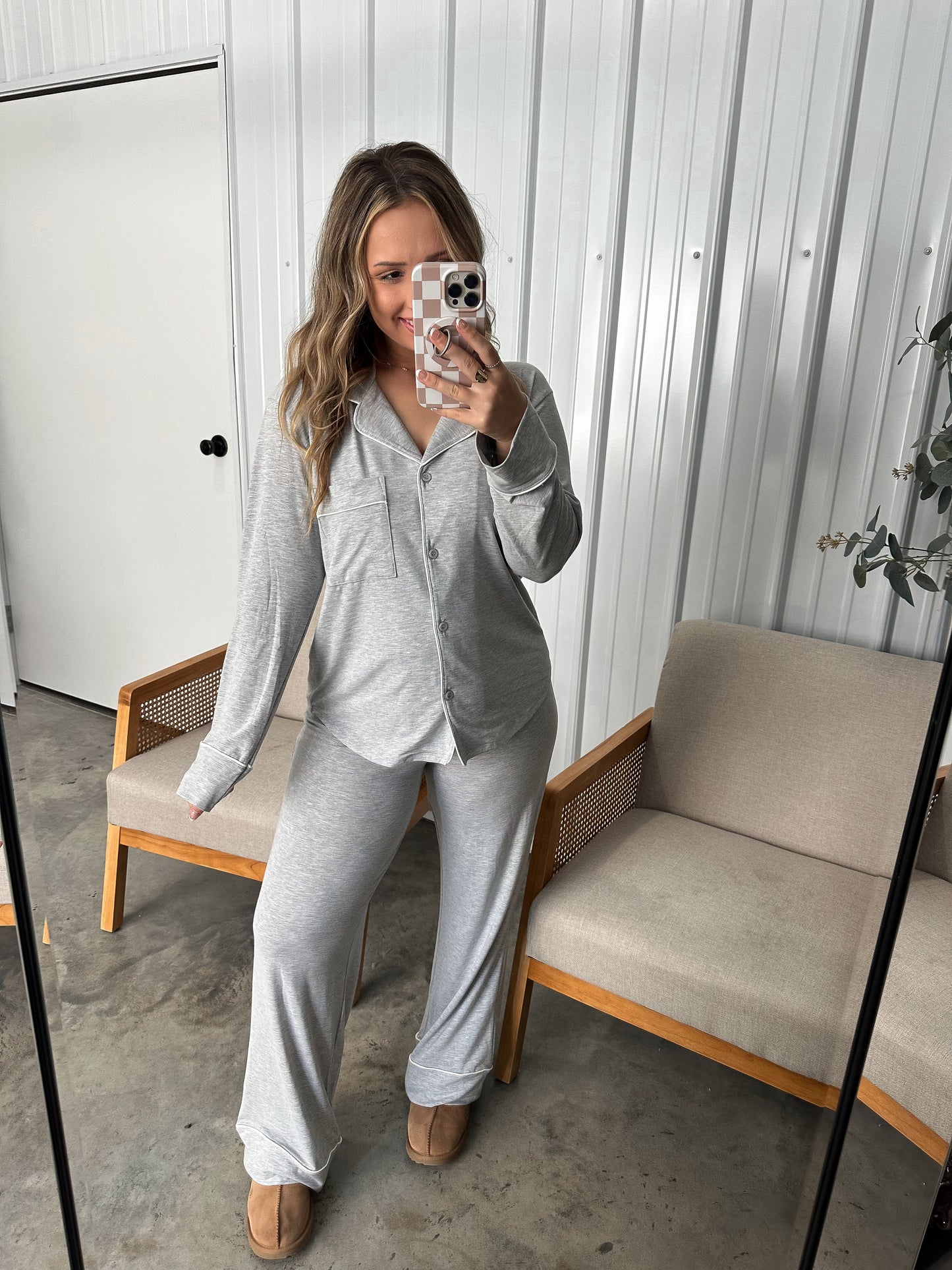 Rayon PJ Set - Heather Grey RESTOCK!