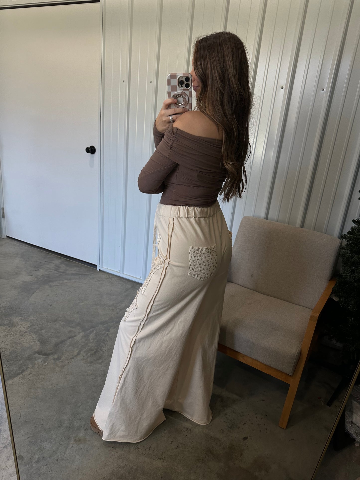 Starry Patched wide leg Pants