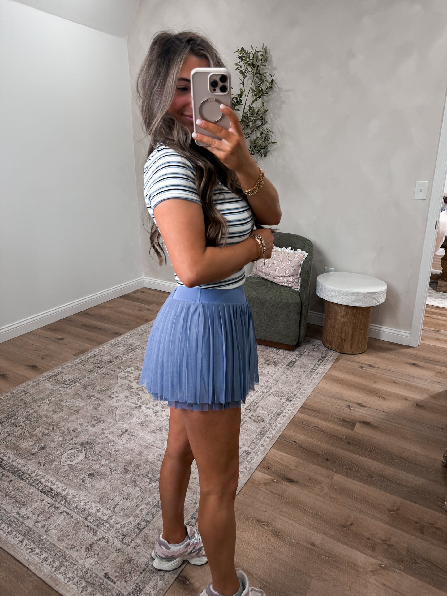 Lucky Love Tennis Skirt - london blue